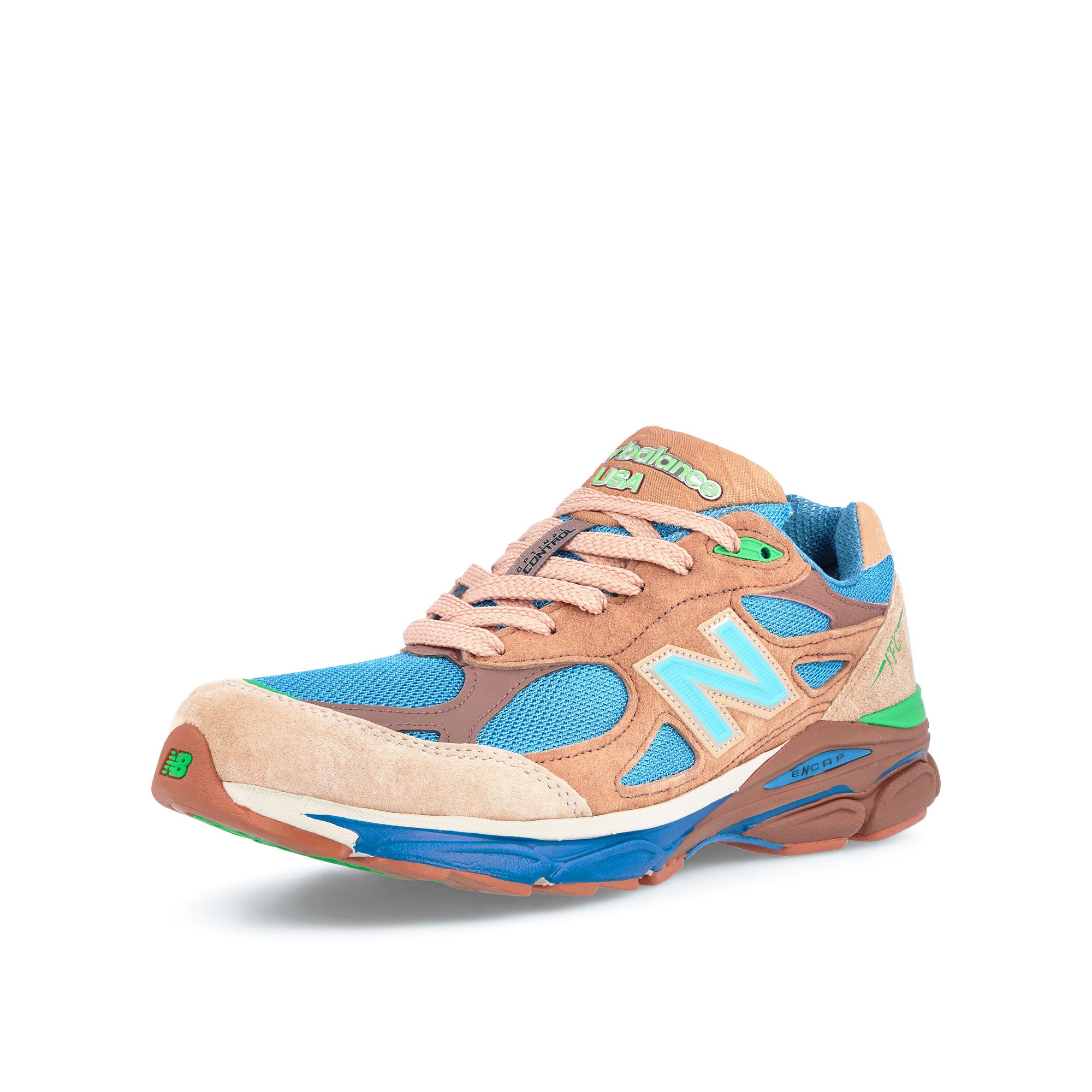 New Balance M 990 JG3 Brown Low Top Sneakers Close Up | Overkill