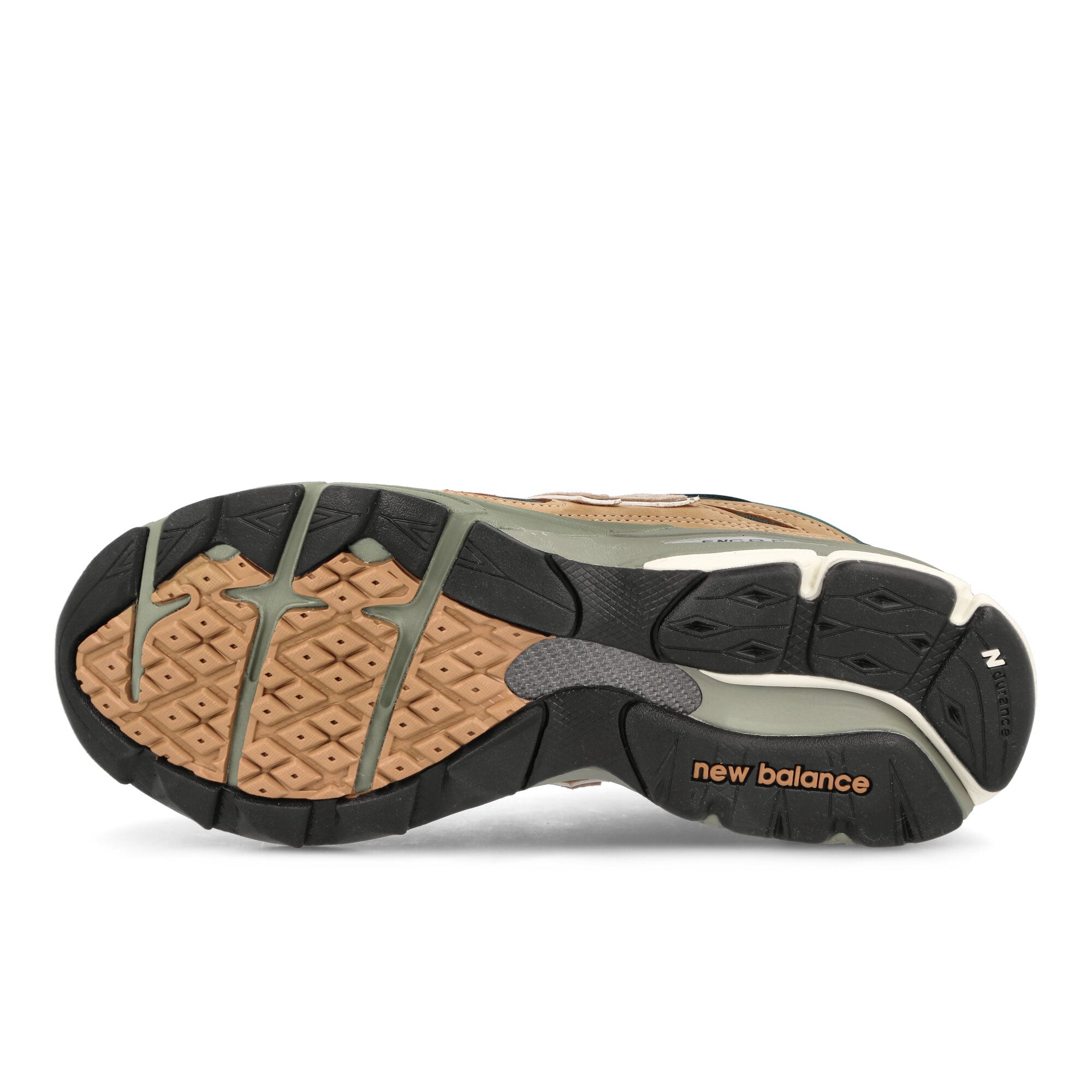 New Balance M990WG3 Tan-Green Low Top Sneakers Detail View 1 | Overkill