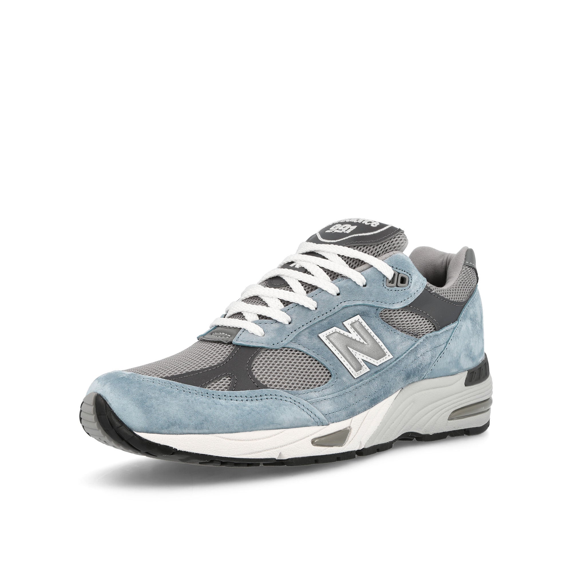 New Balance M991BGG Blue-Grey Sneakers Close Up | Overkill