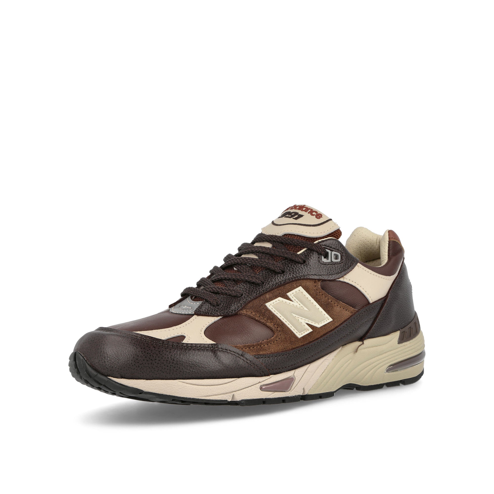 New Balance M991GBI Brown-Beige Sneakers Close Up | Overkill