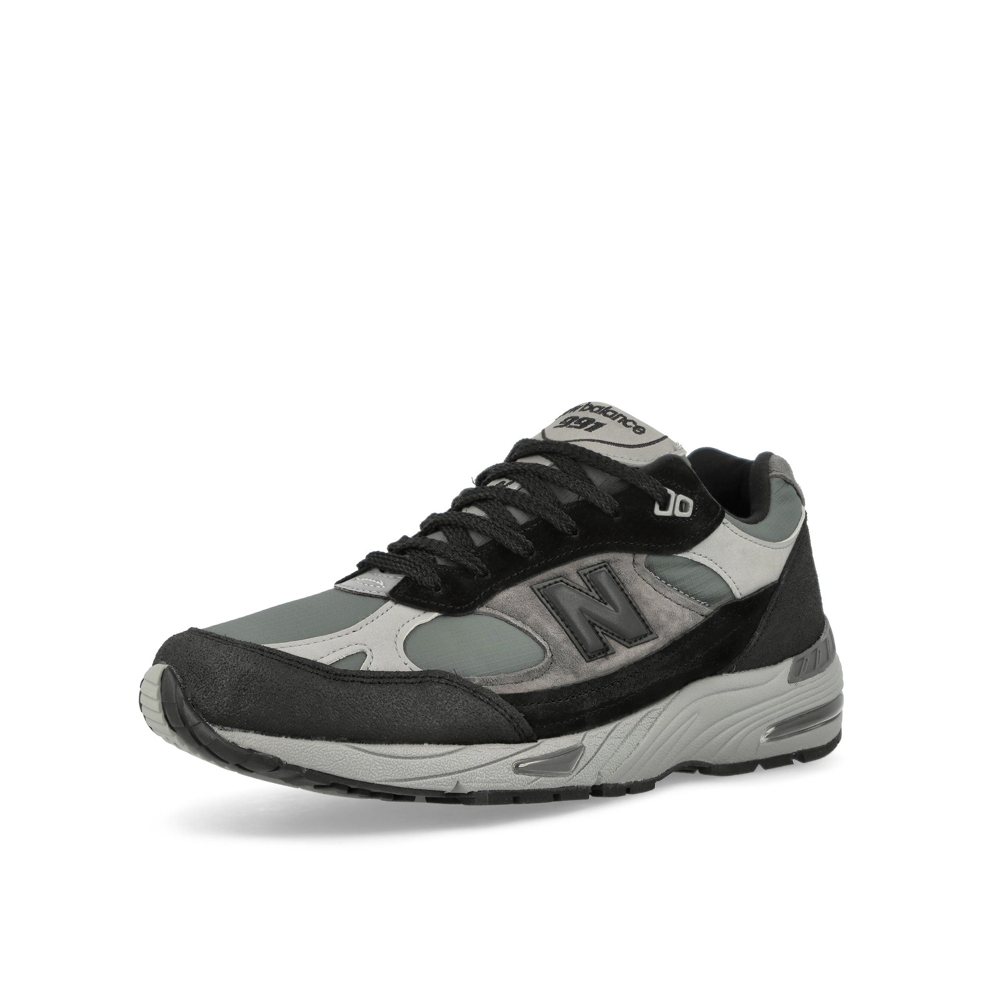 New Balance M991WTR Black / Turbulence Low Top Sneakers Close Up | Overkill