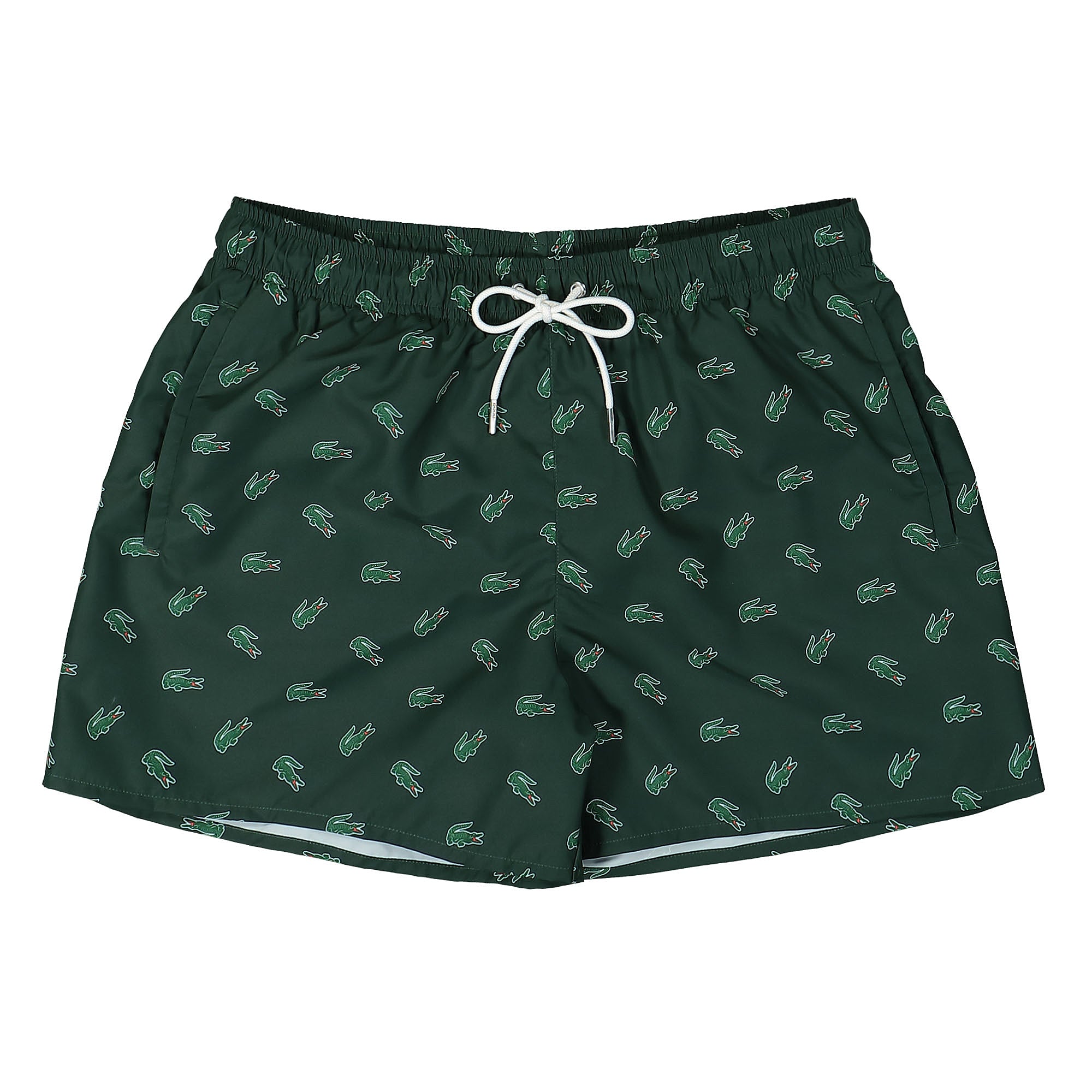 Lacoste Crocodile Print Swim Trunks Vert Green Swimwear MH7188-00 DCJ | Overkill