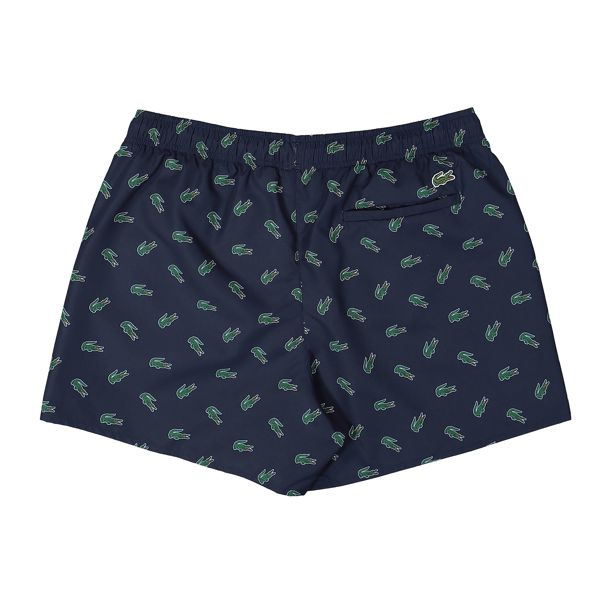 Lacoste Crocodile Print Swim Trunks Blue Marine Swimwear Material | Overkill
