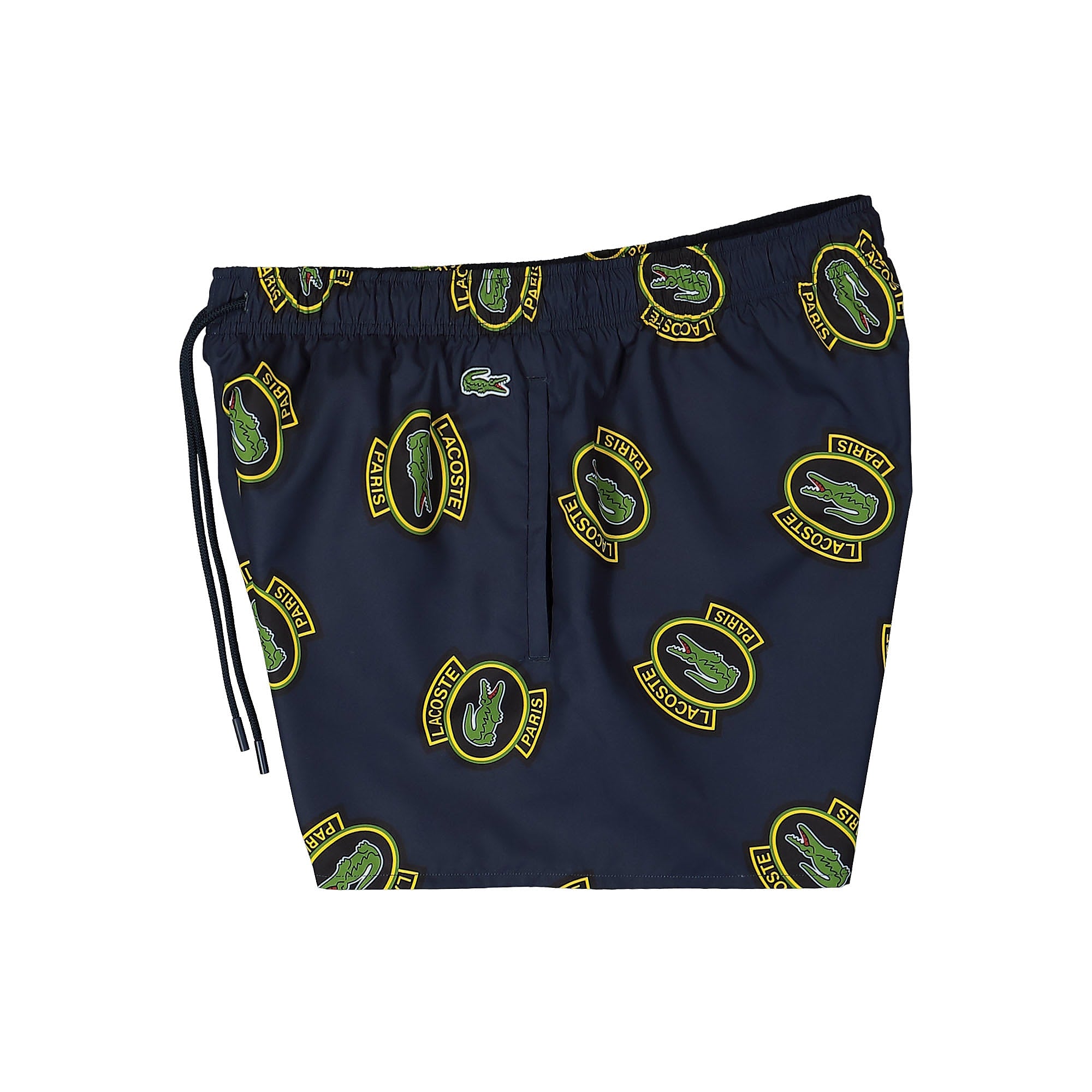 Lacoste Printed Swim Trunks Blue Marine Swimwear Close-up | Overkill
