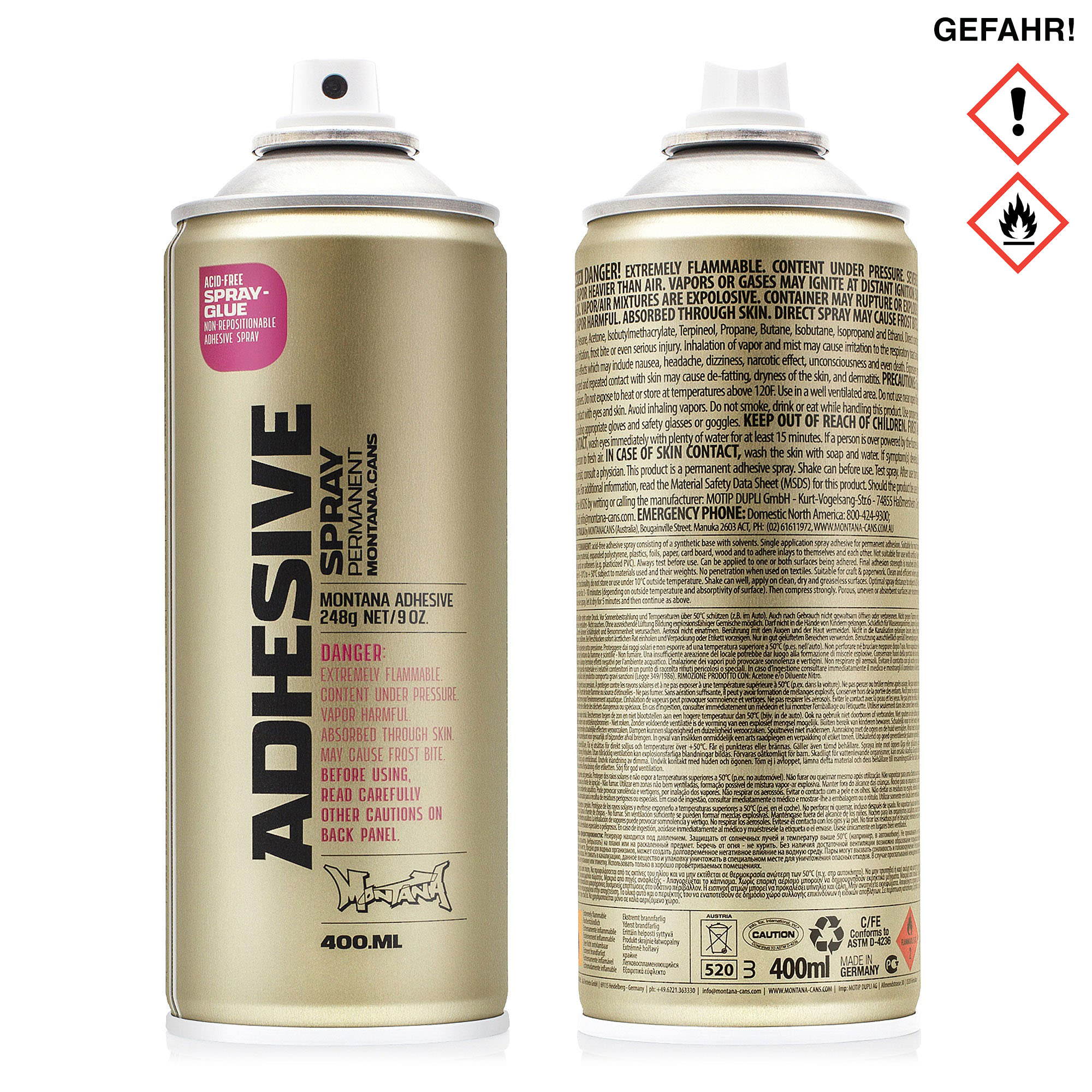 Montana adhesive permanent spray glue 400 ml Cans MON376252 | Overkill