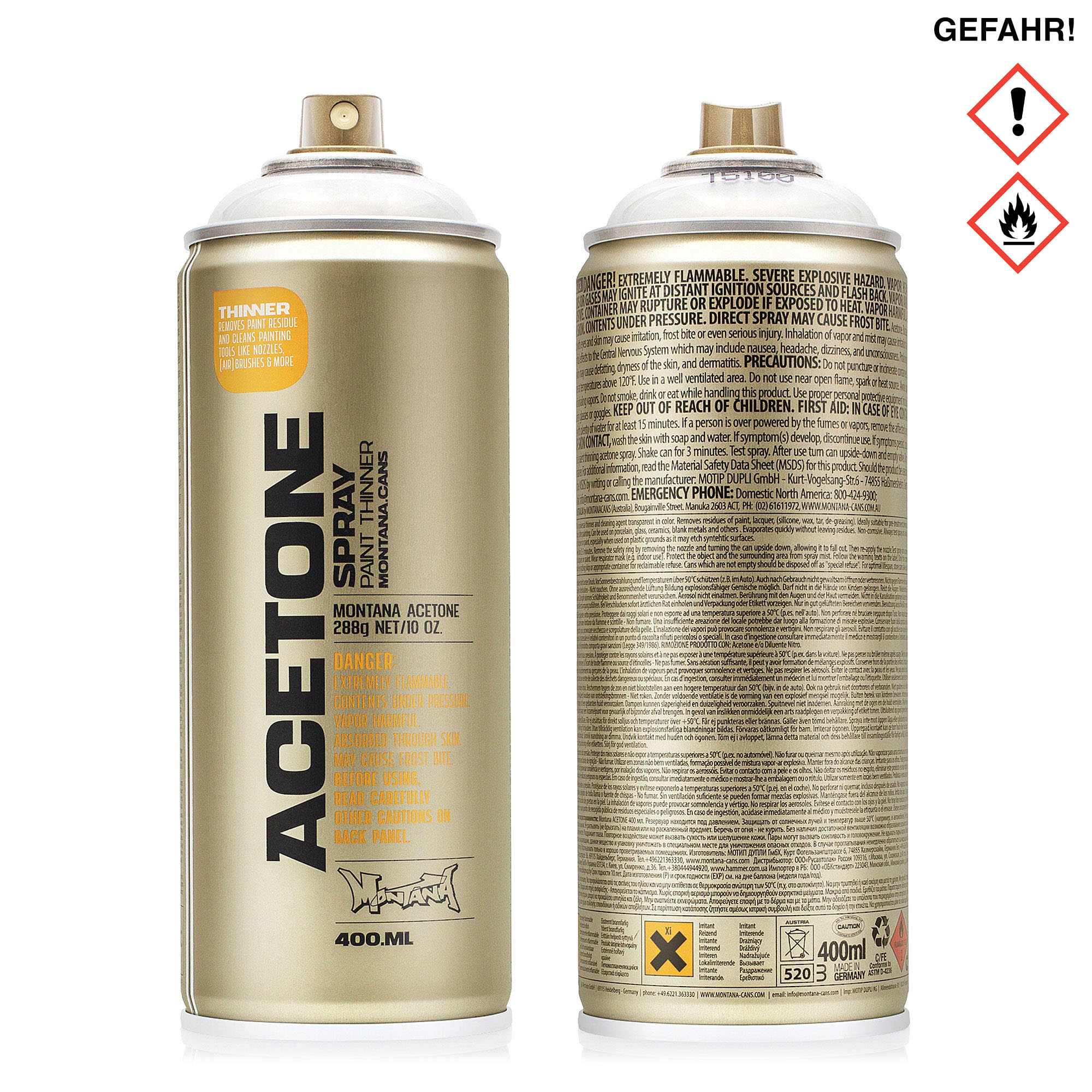 Montana acetone cap cleaner spray 400 ml Cans MON376382 | Overkill