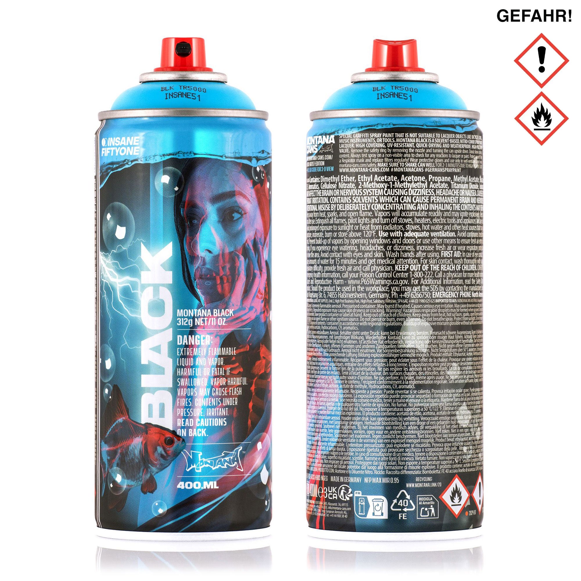 Montana Black NC 400 ml Ltd. Artist Edition #28 - Insane 51 Cans BLK-AE-28 | Overkill