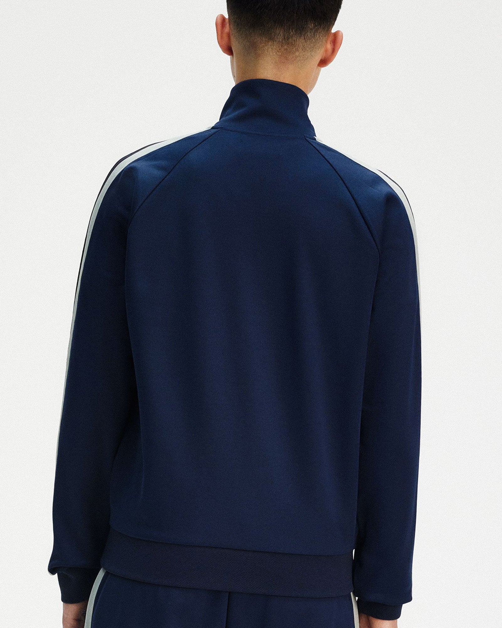 Fred Perry Two Colour Tape Track Jacket Tennis Blue Track Jackets Detailfoto | Overkill