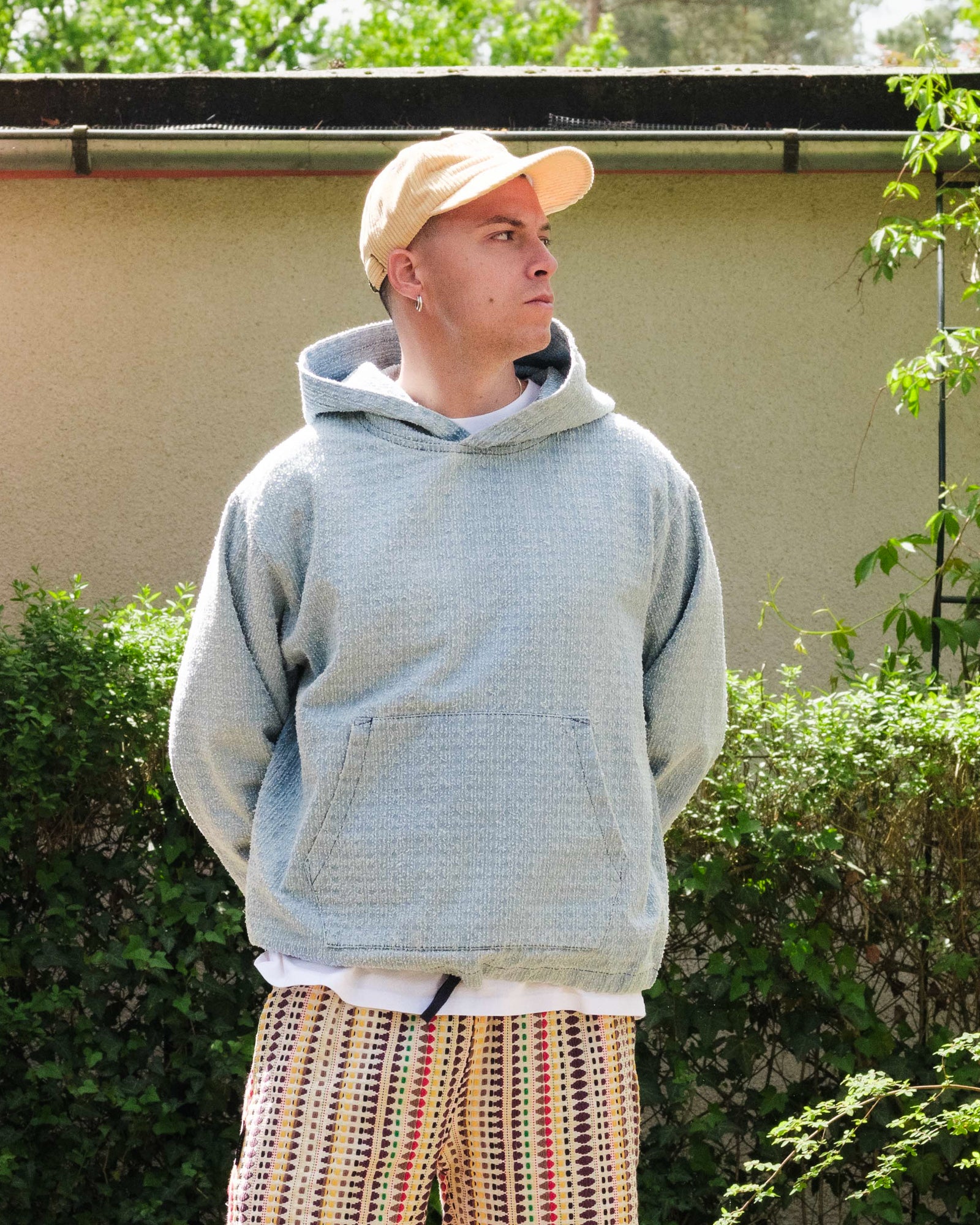 Pleasures Expand Poncho Hoodie Blue Hoodies Material | Overkill