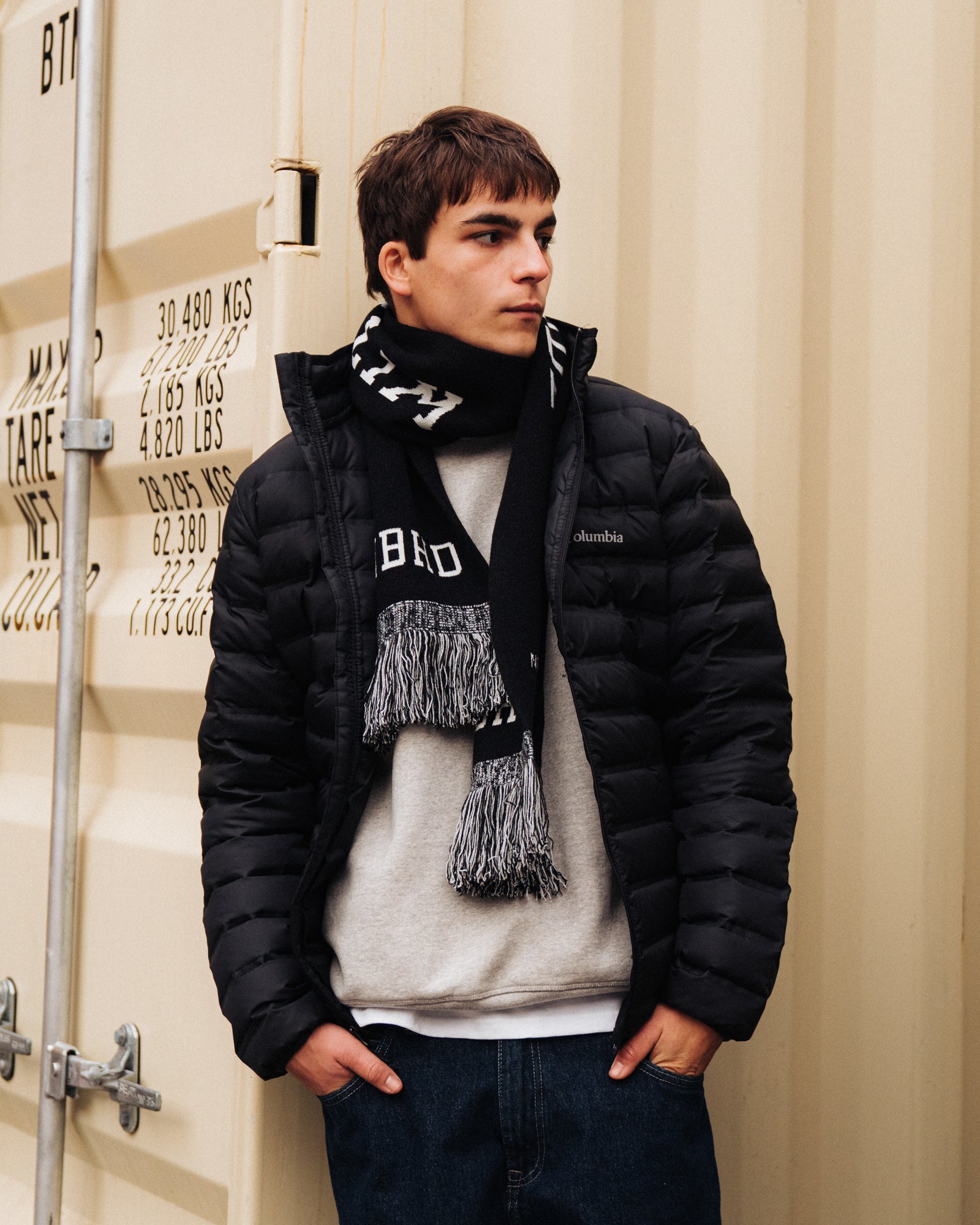 Neighborhood Team Muffler Black Scarves 24213NH-AC01 On Model View 1 | Overkill