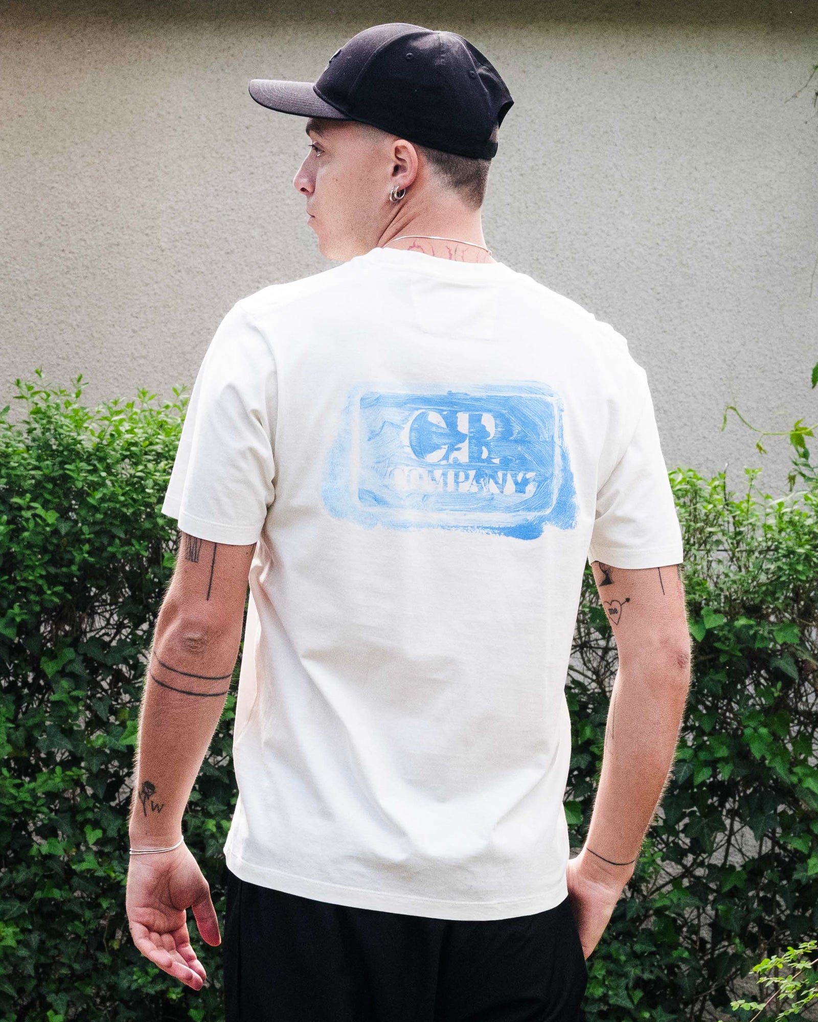 C.P. Company 30/1 Jersey Graphic Logo T-Shirt Gauze White T-Shirts Detailfoto | Overkill