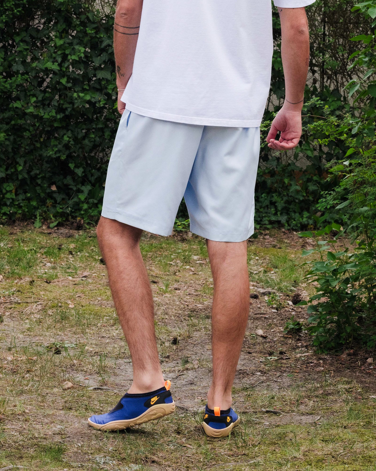 Lacoste Solid Diamond Weave Taffeta Shorts Light Blue Shorts Detailfoto | Overkill