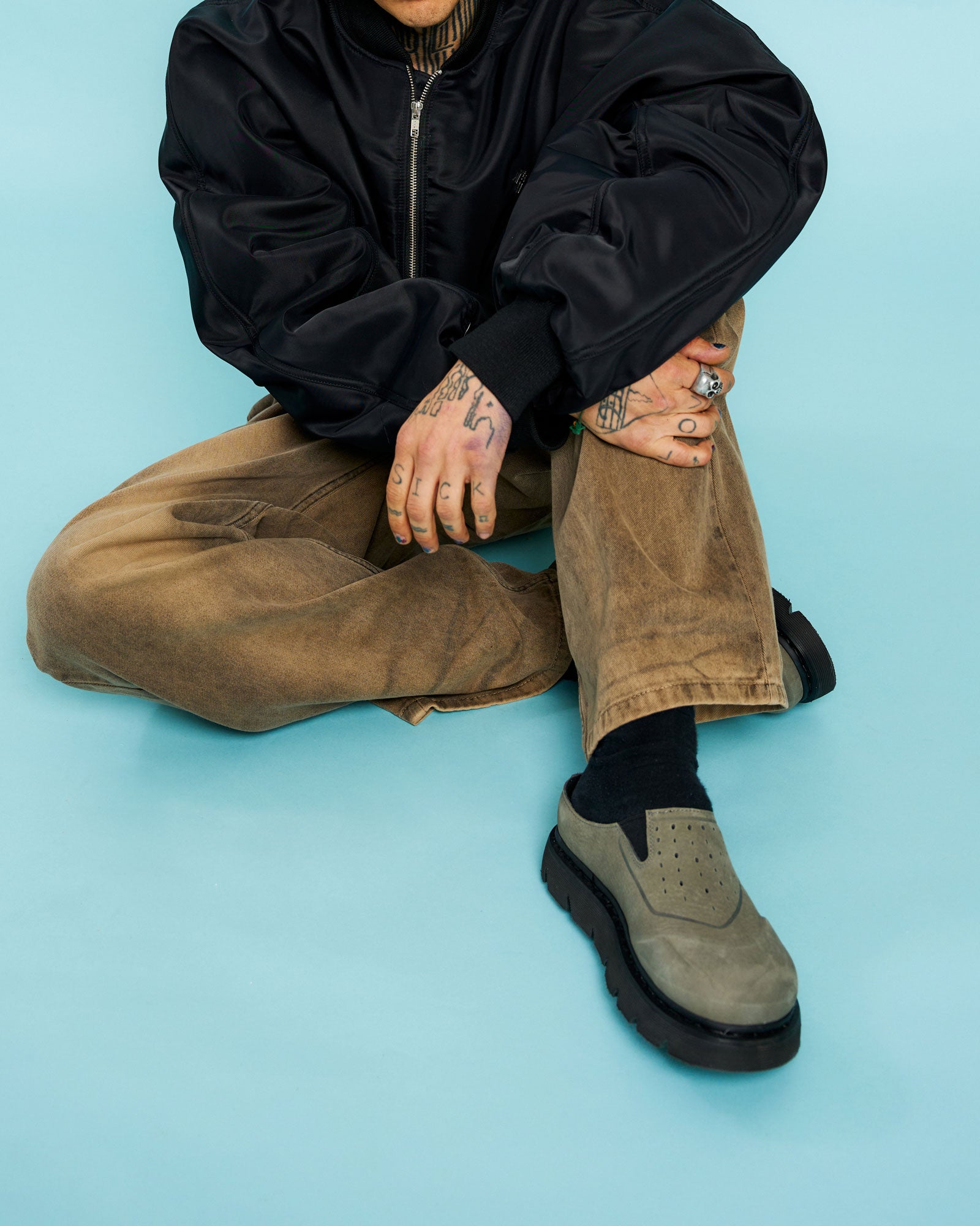 Dr. Martens Vent Xx02 Mule Dark Grey / Milled Nubuk Slides, Sandals & Slippers Silhouette | Overkill