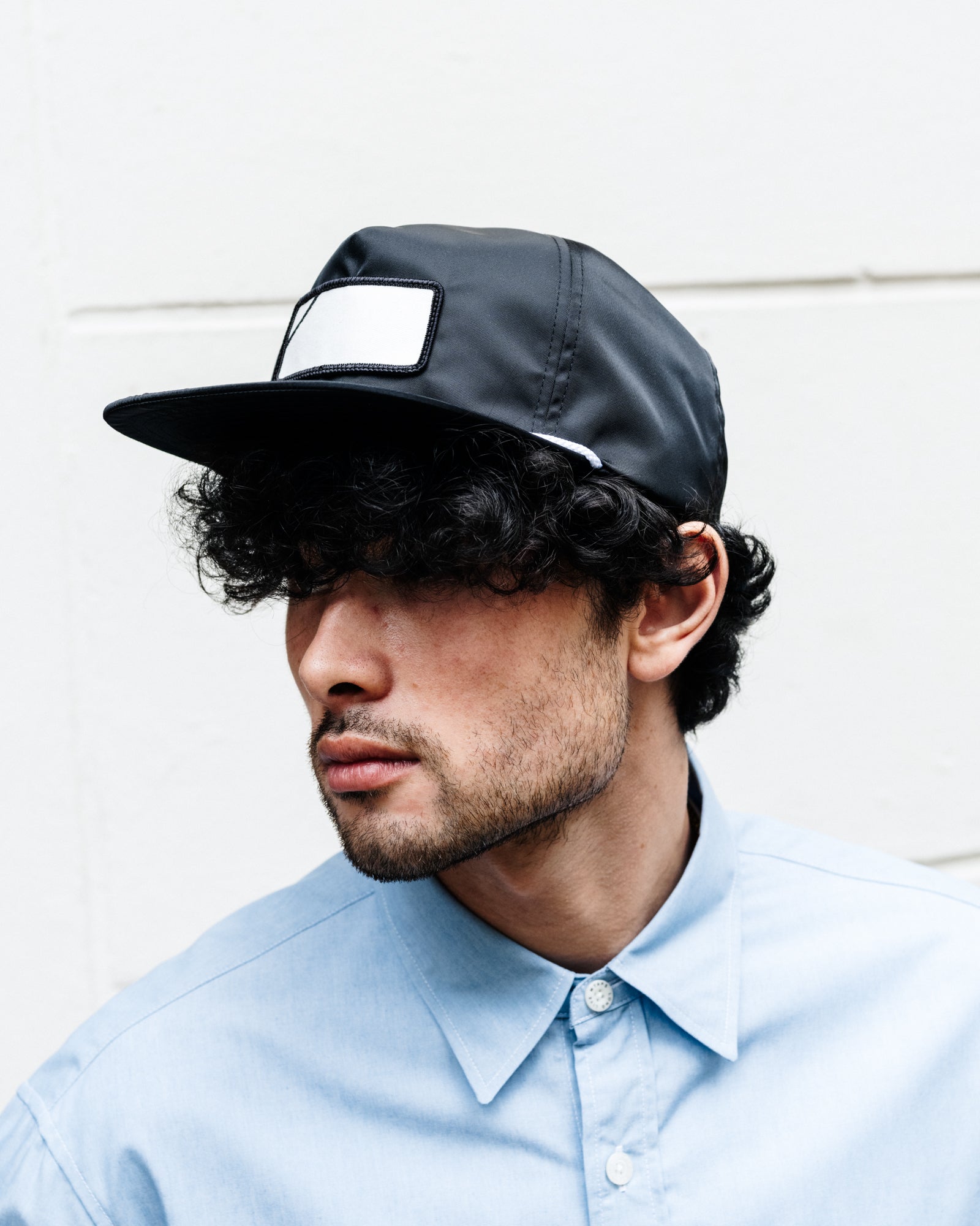 WTAPS Militia 01 / Cap / Nylon. Twill Black Caps 251HCDT-HT11 On Model Front View | Overkill