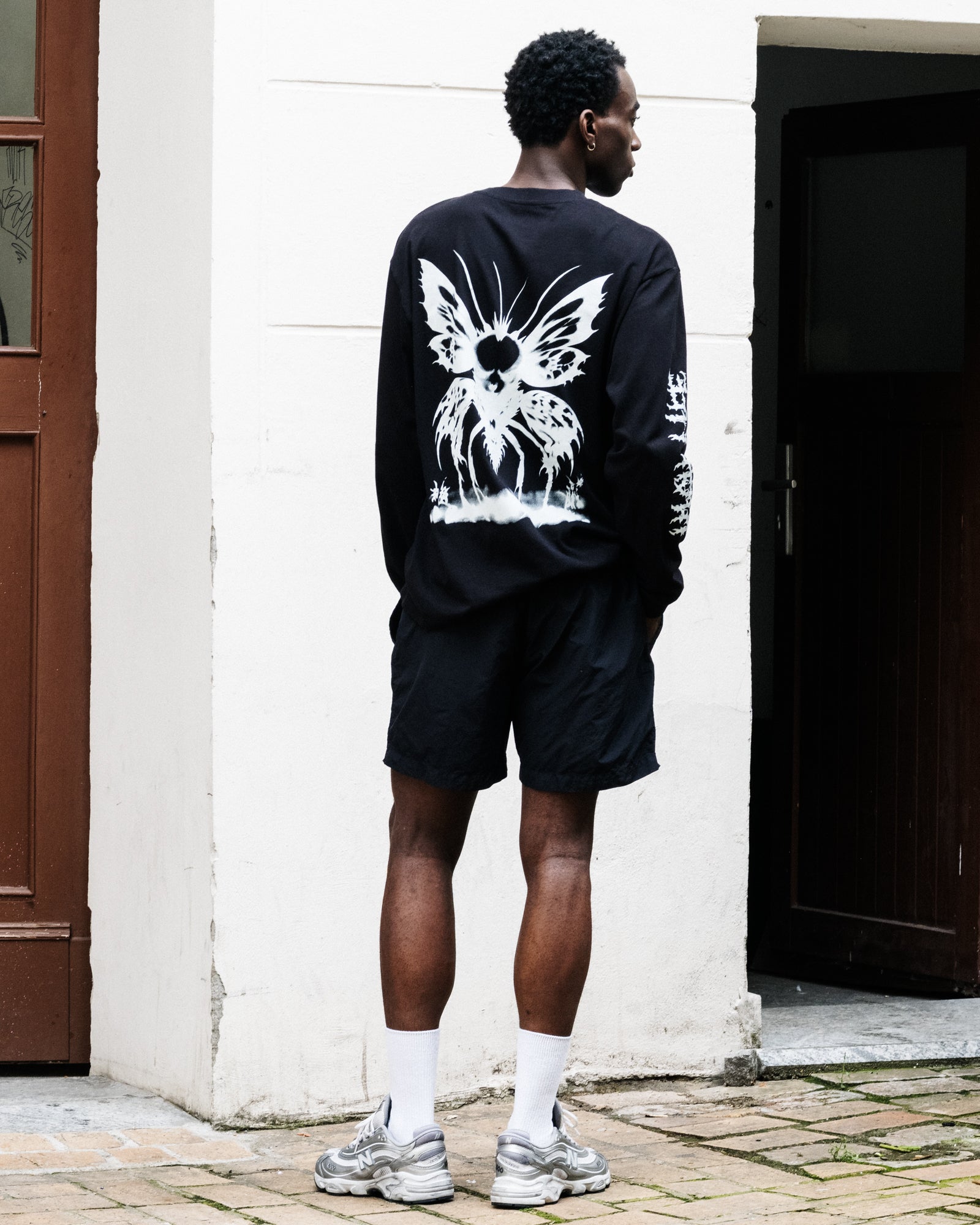 Edwin Panku Kochu LS T-Shirt Black Longsleeves I035824.89.67.03 On Model Back View | Overkill