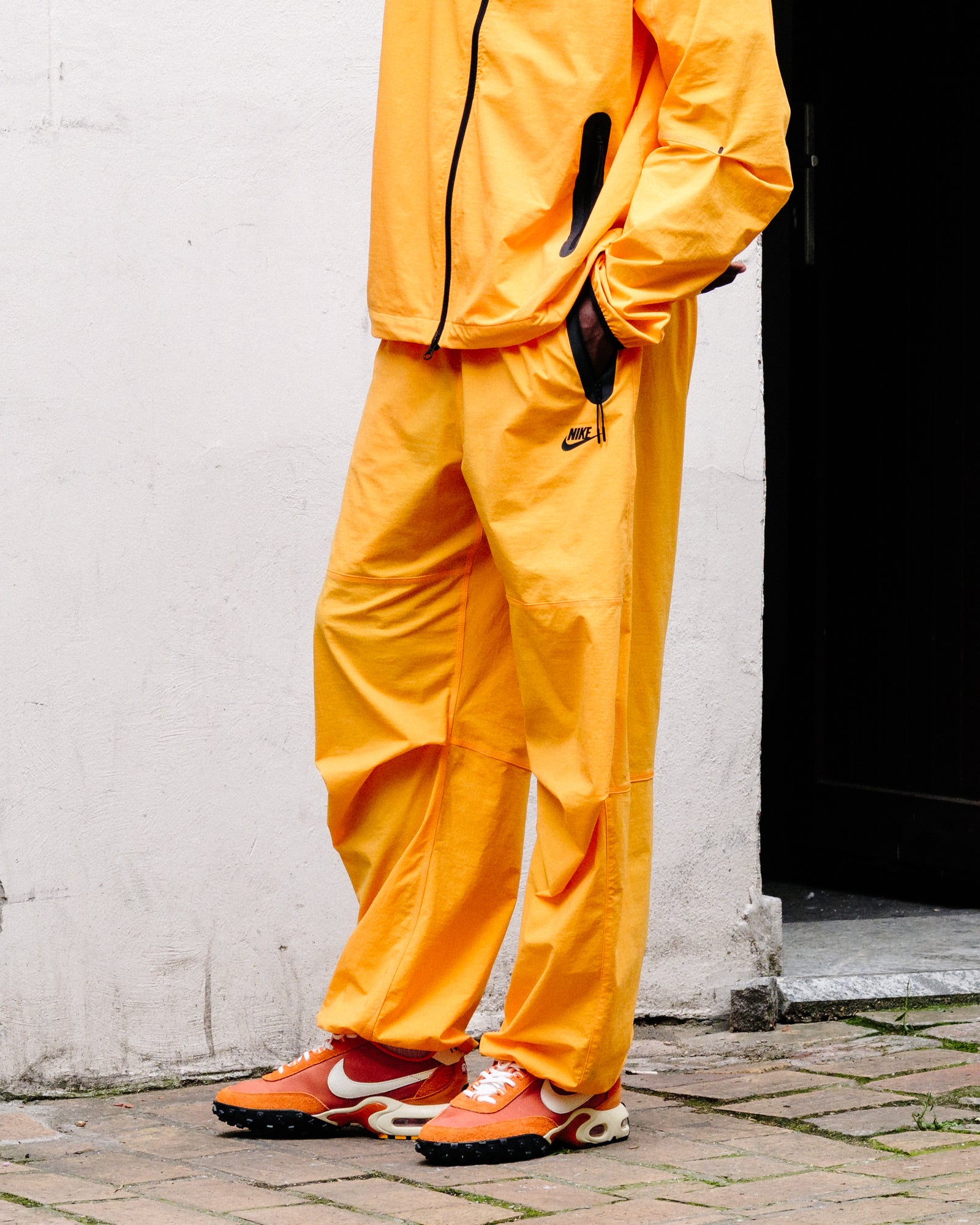 Nike NRG Tech Woven Pant Sundial Sweat & Track Pants II4615 717 On Model Front View | Overkill