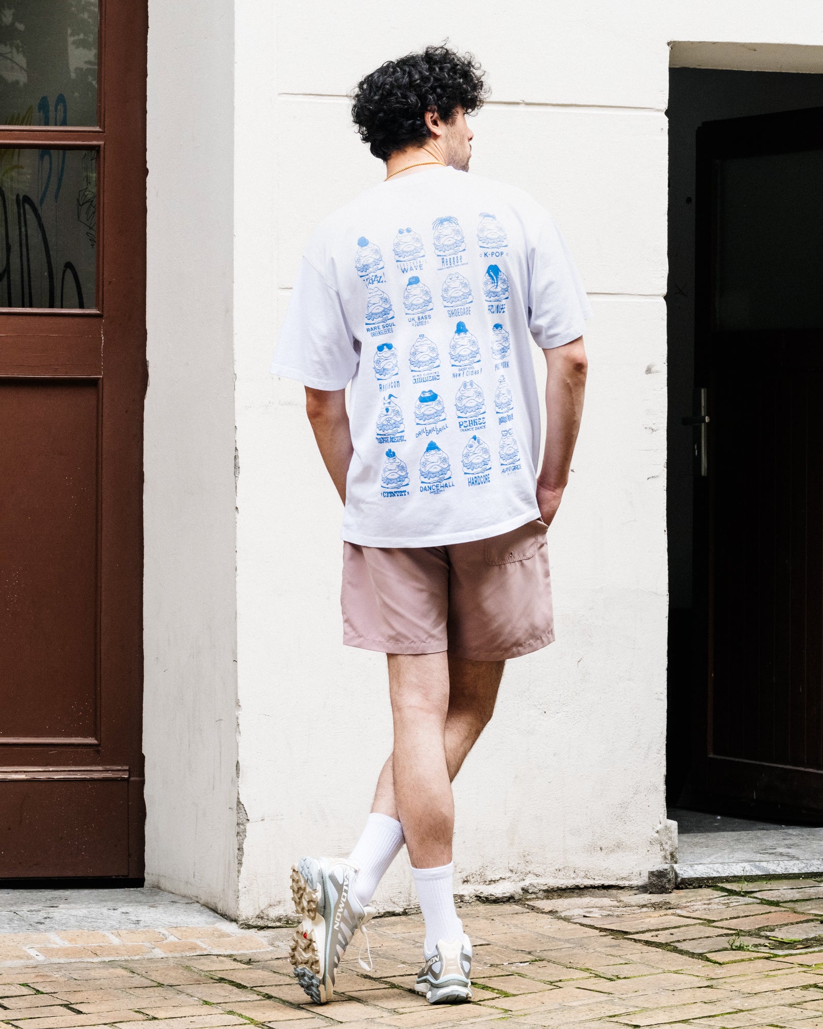 Edwin EMC Various T-Shirt White T-Shirts I035787.02.67.03 On Model Back View | Overkill