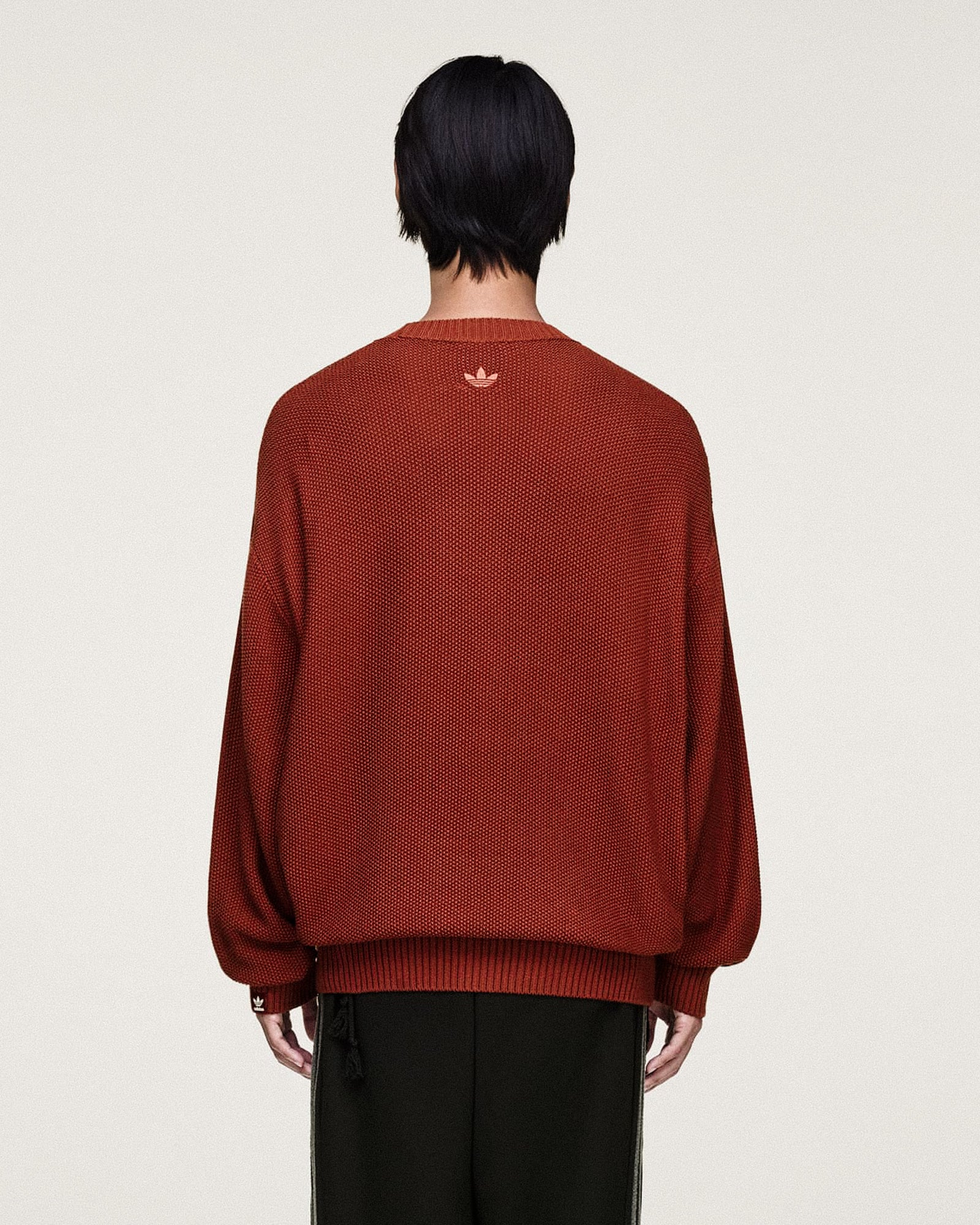 adidas ADI006 Sweater Wild Sepia Sweatshirts KC0327 On Model Back View | Overkill