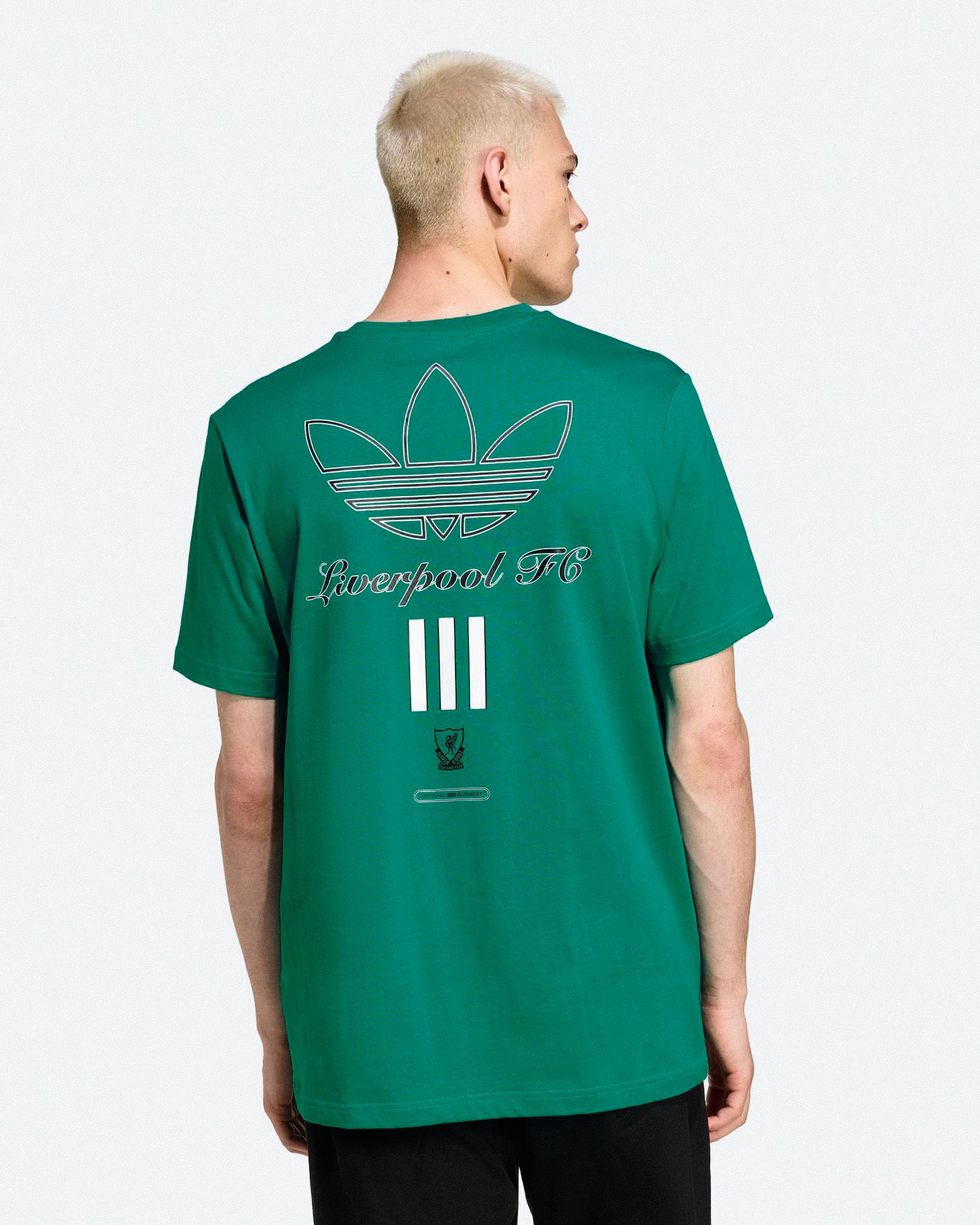 adidas Liverpool FC Icon Graphic Tee Sea Green T-Shirts JW4137 On Model Front View | Overkill