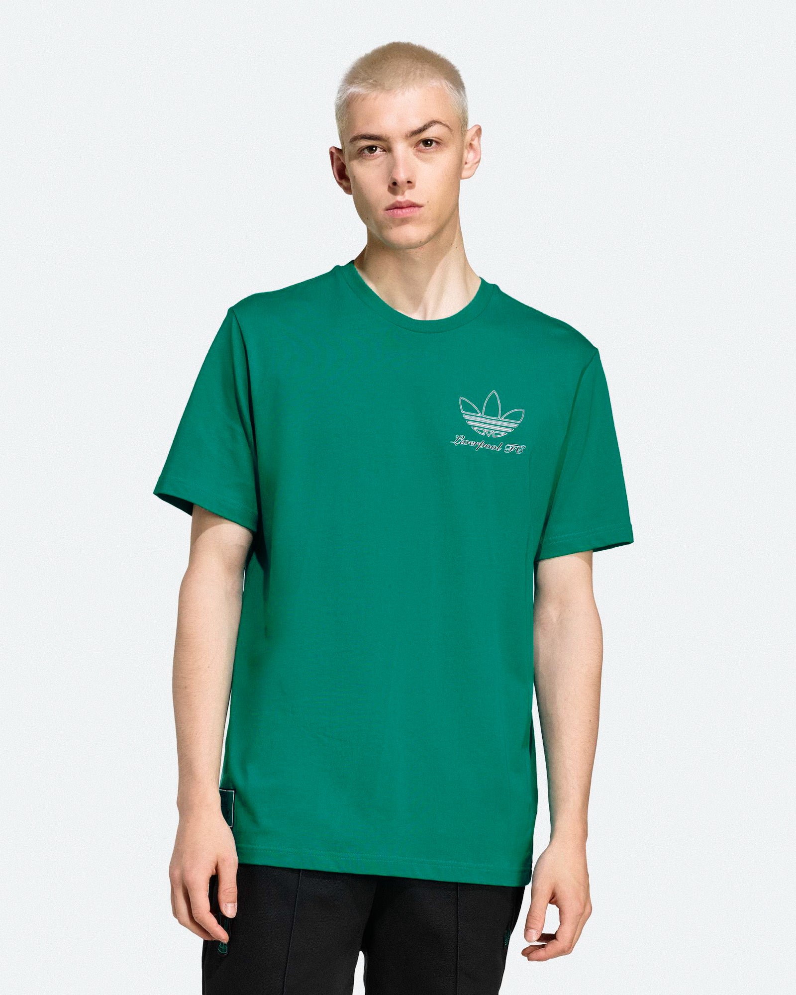 adidas Liverpool FC Icon Graphic Tee Sea Green T-Shirts JW4137 On Model Back View | Overkill