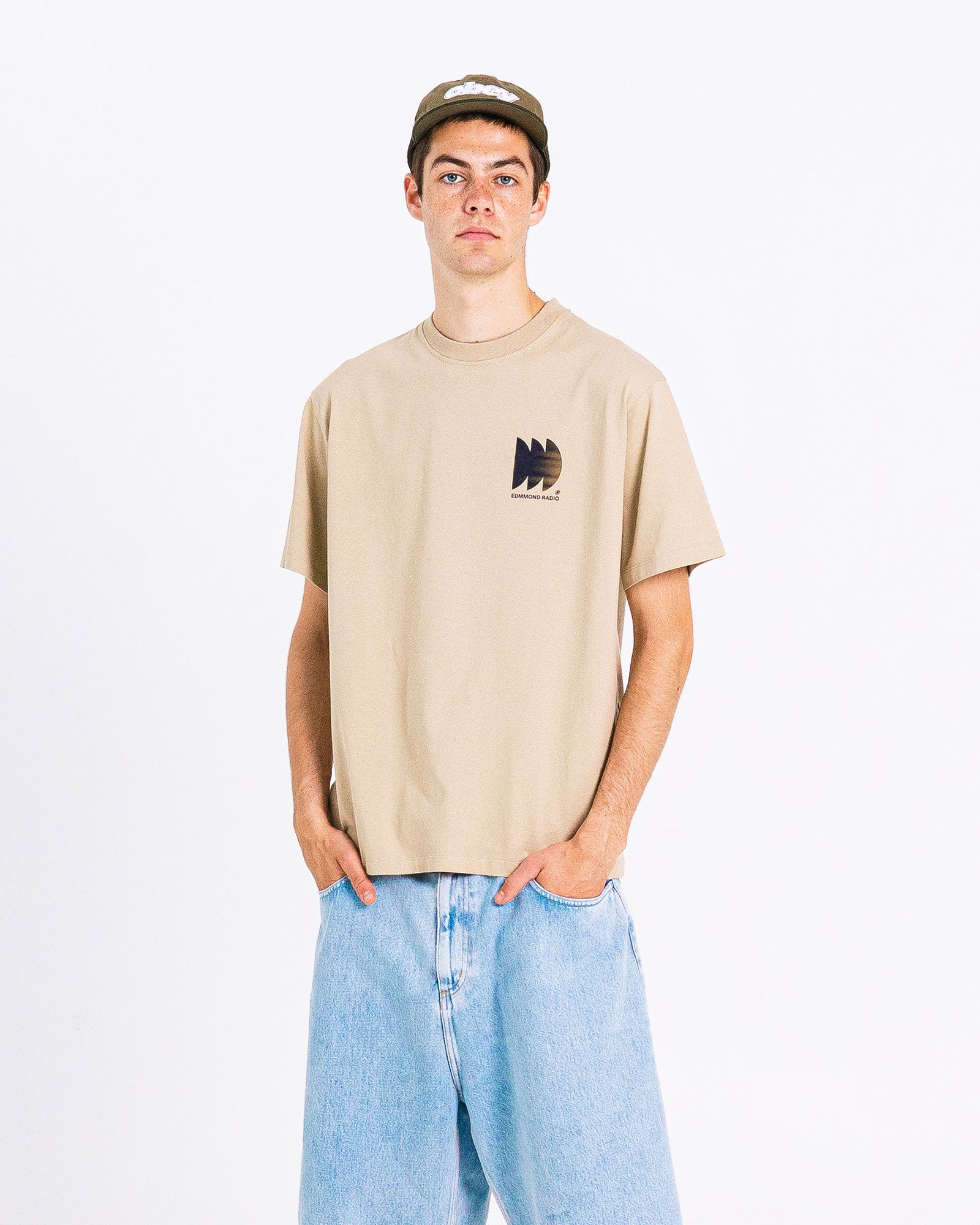 Edmmond Studios Edmmond Radio T-Shirt Plain Tan T-Shirts 325-30-10060 Style Inspiration | Overkill