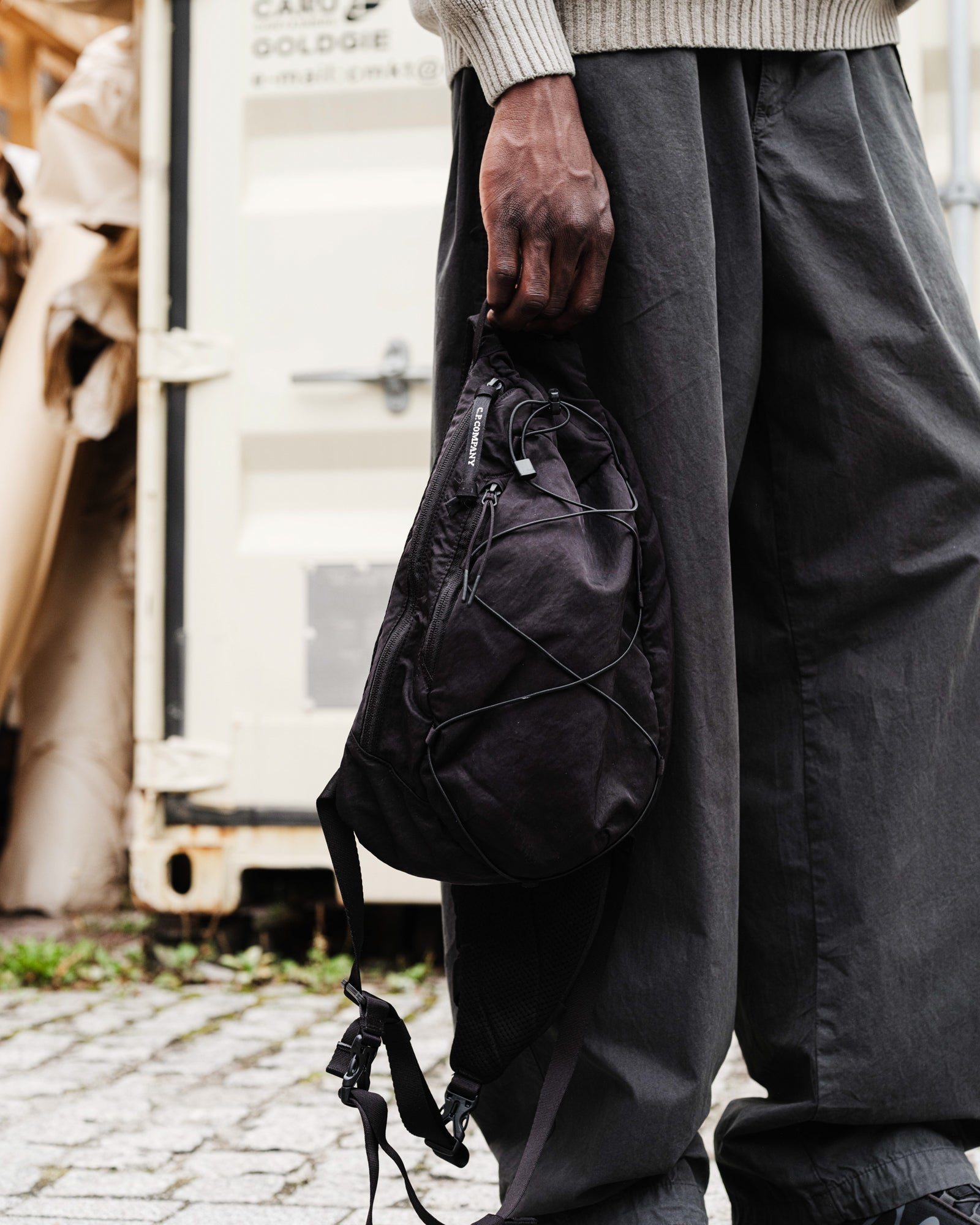 C.P. Company Nylon B Crossbody Backpack Black Shoulder & Cross Body Bags RCCMAC735A-005269G 999 Style Inspiration | Overkill