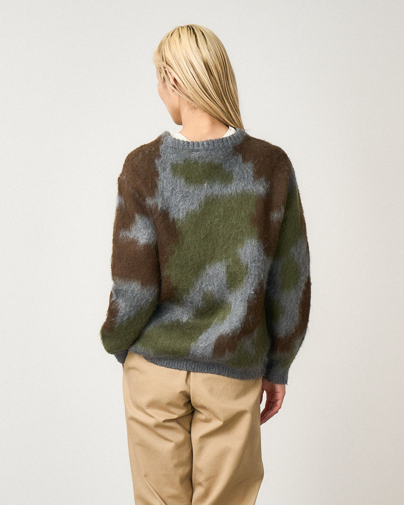 Gramicci Mohair Sweater Jungle Digi Camo Sweatshirts G5FU-J024-Jungle Digi Camo Model Detail 1 | Overkill