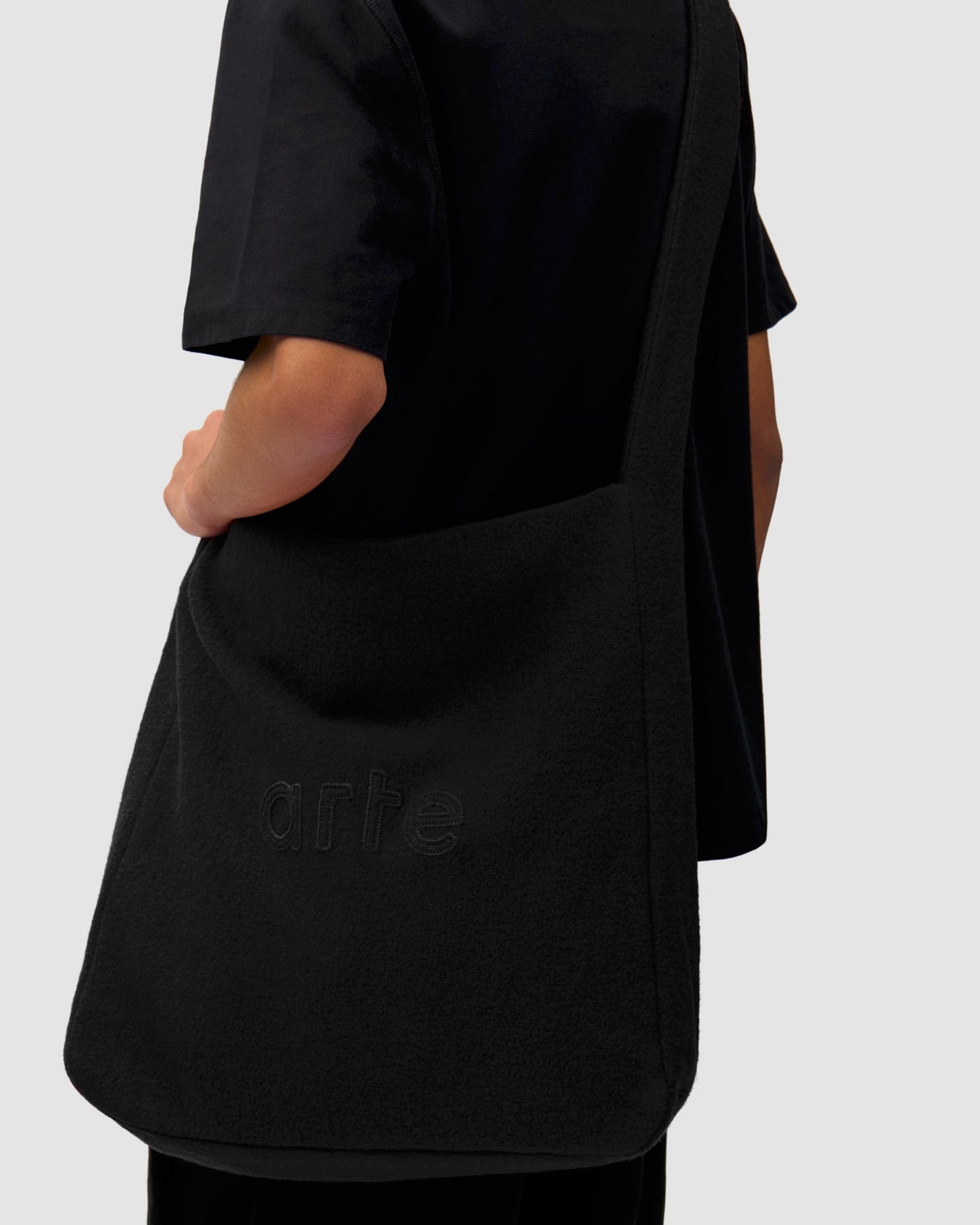 Arte Boiled Wool Bag Black Shoulder & Cross Body Bags AW25-160AC / Black Style Inspiration | Overkill