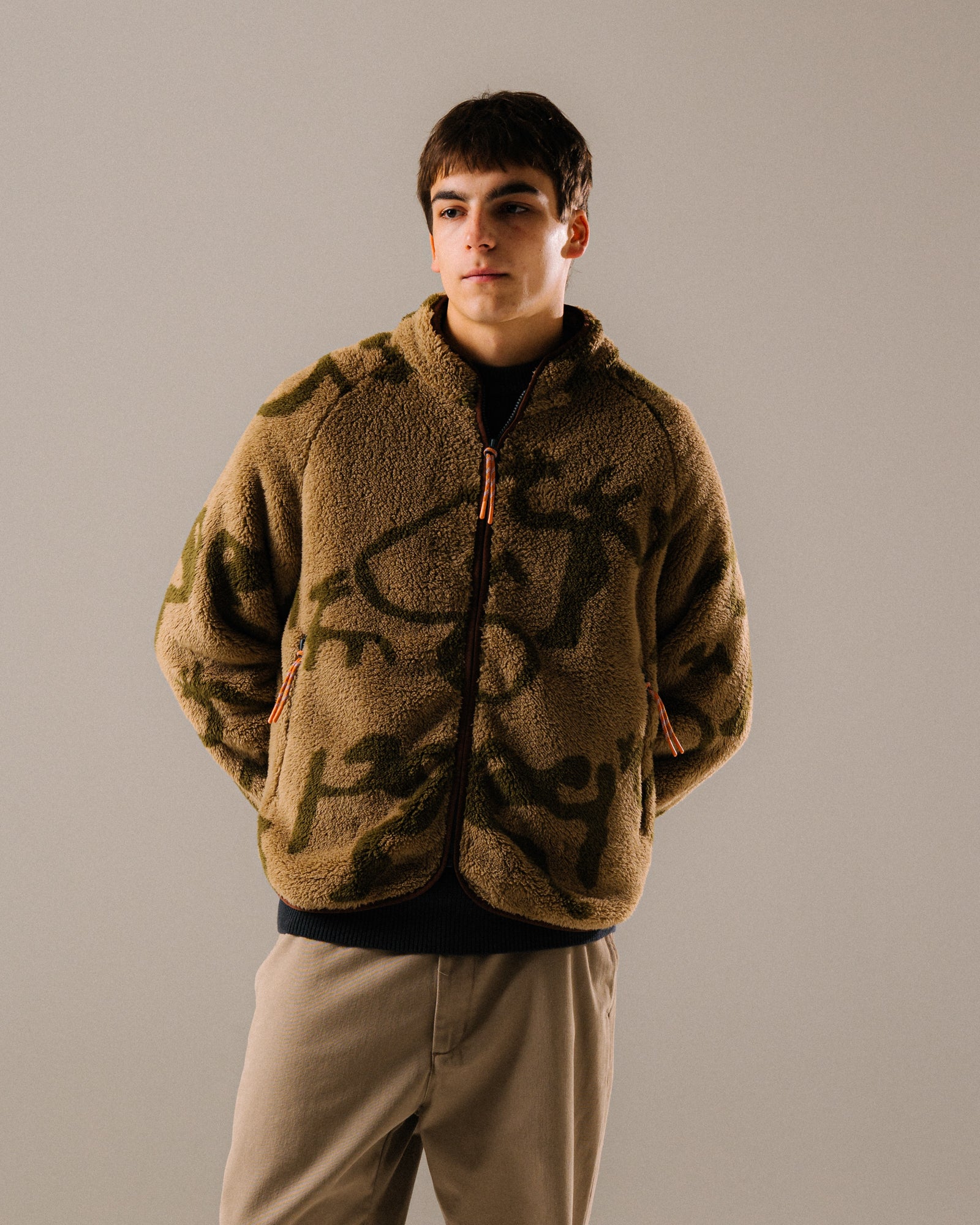 C.P. Company Petroglyph Fleece Mole Fleece Jackets 80013 179 On Model Front View | Overkill