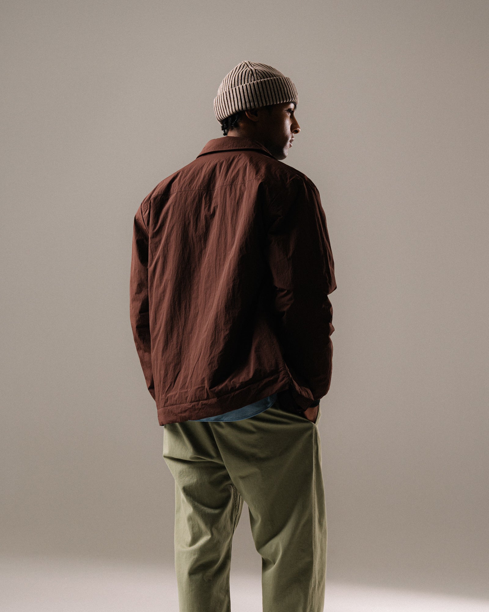 KA_YO_Prototype Overshirt Insulated Burnt Wine Jackets 80055 872 On Model Back View | Overkill