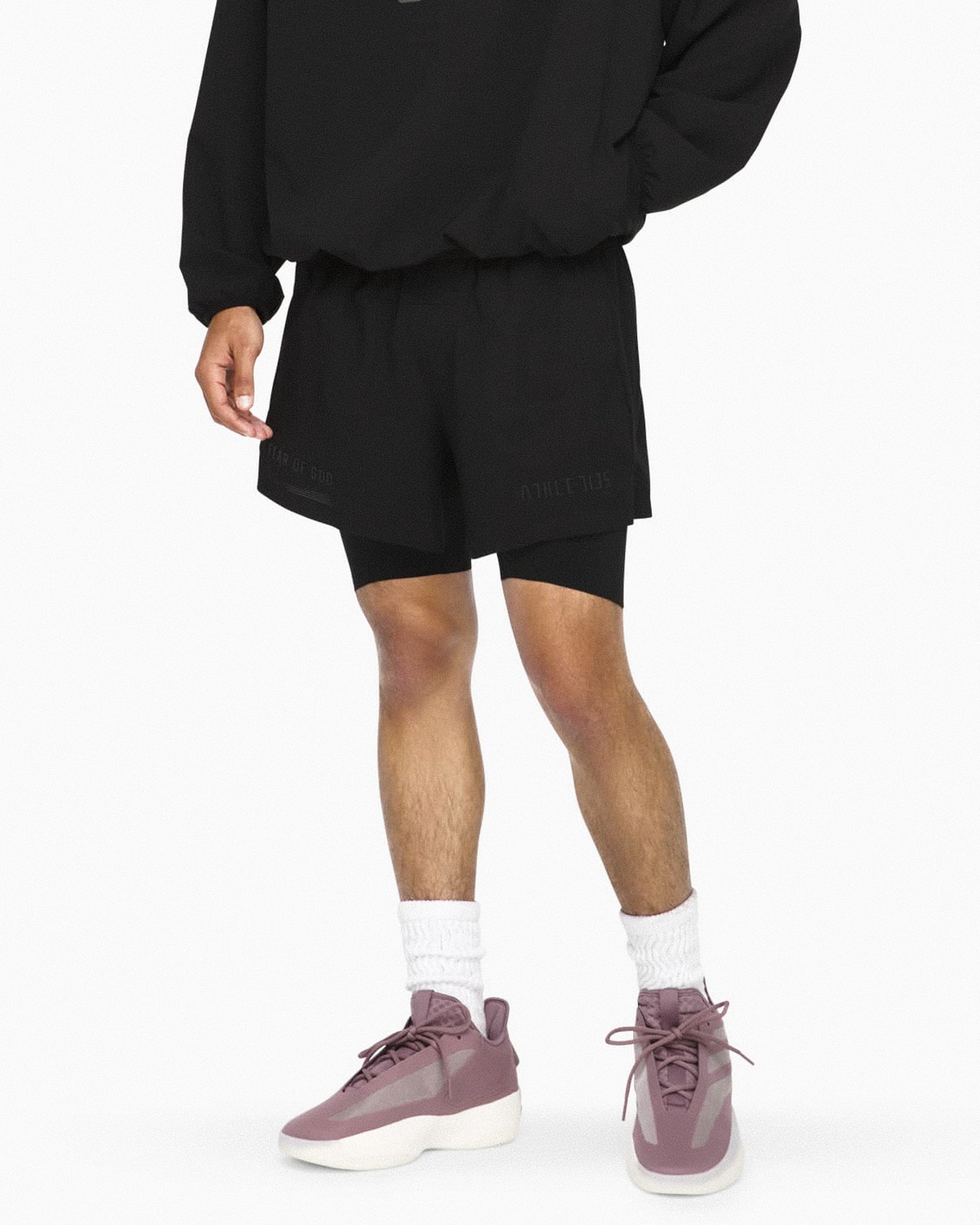 adidas Short Black Shorts JZ7377 On Model Front View | Overkill