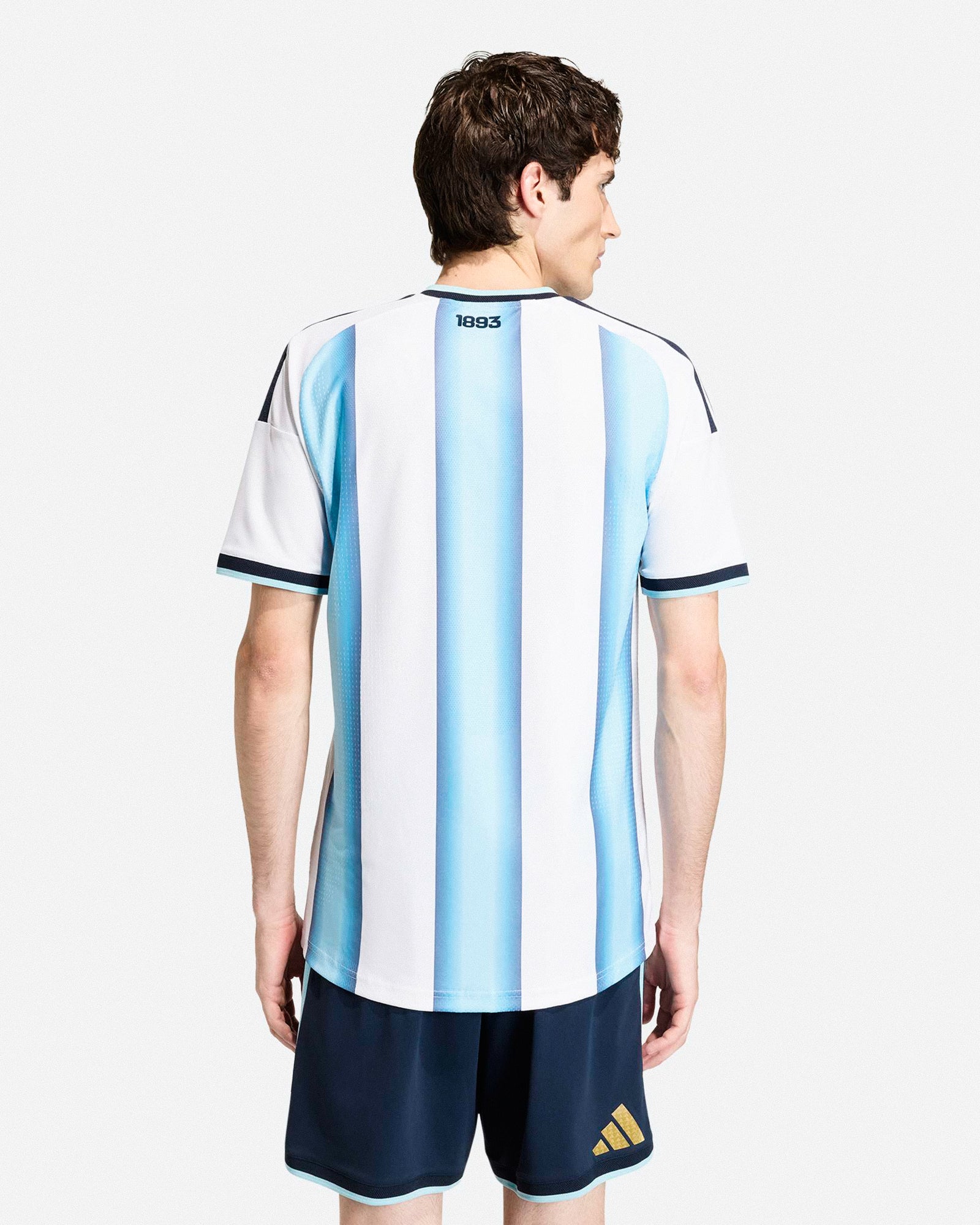adidas AFA Argentina Home Jersey White / Icey Blue / Light Blue T-Shirts JM8396 On Model Back View | Overkill