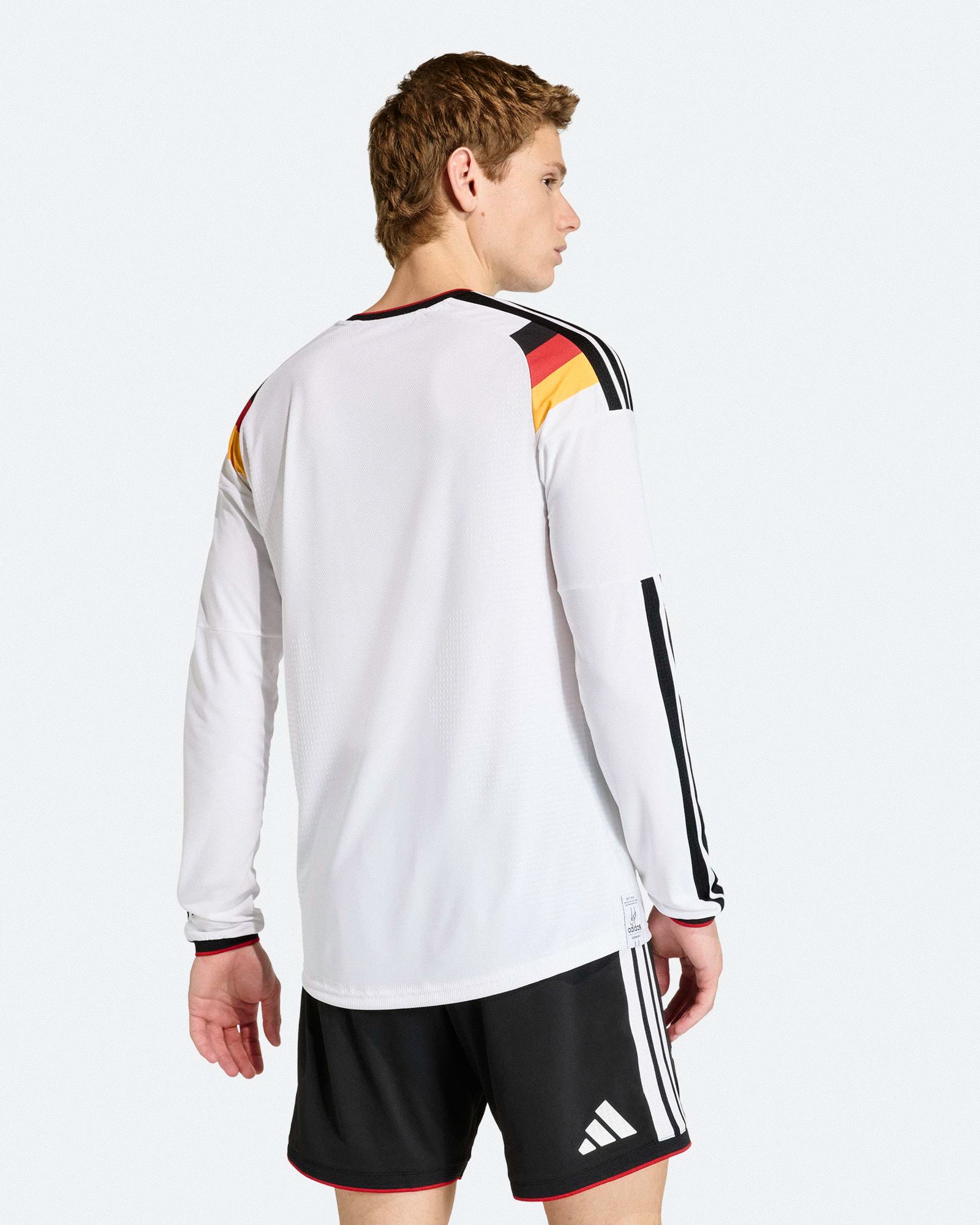 adidas DFB Germany Authentic LS Home Jersey White Longsleeves JM1336 On Model Back View | Overkill
