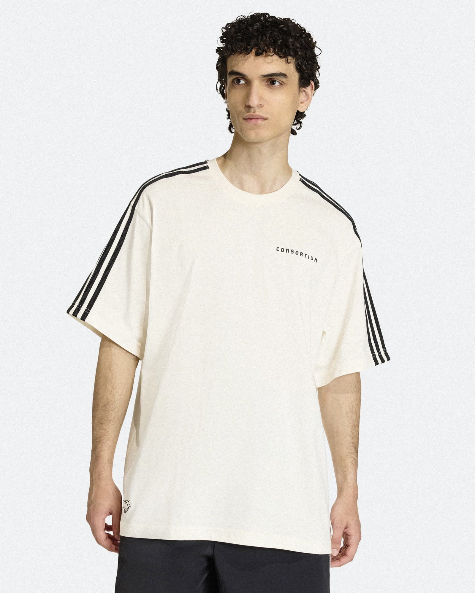 adidas Consortium T-Shirt Chalk White T-Shirts KF1993 On Model Front View | Overkill