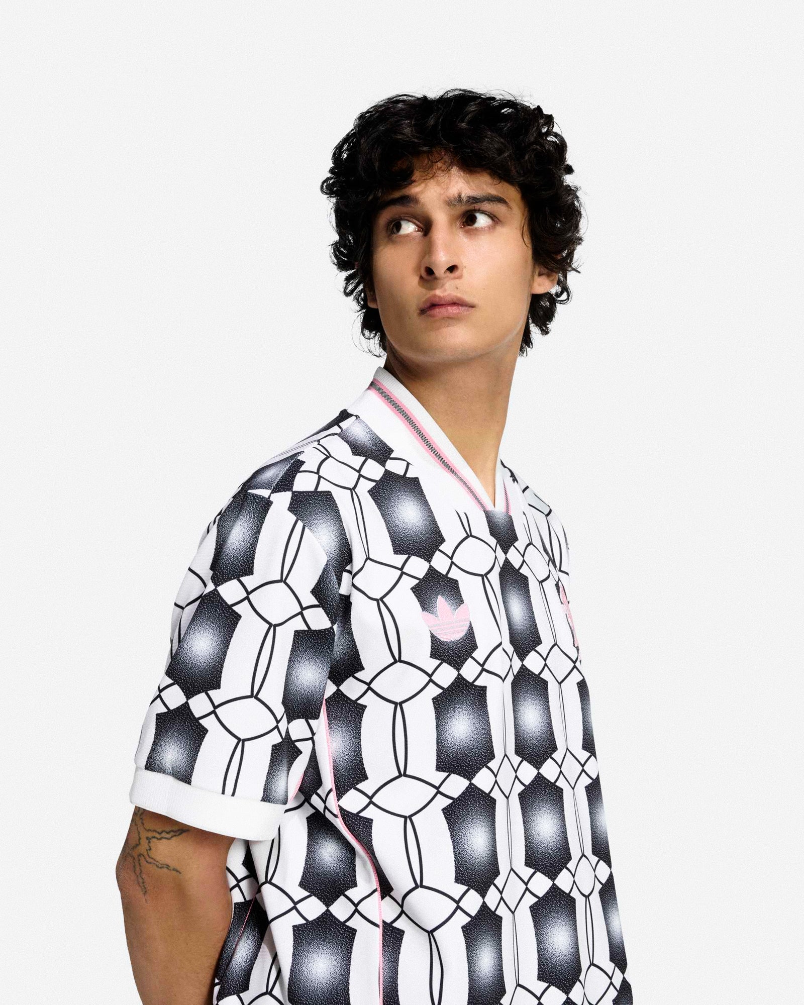 adidas Juventus LF Jersey White / Black T-Shirts JM9447 On Model Back View | Overkill