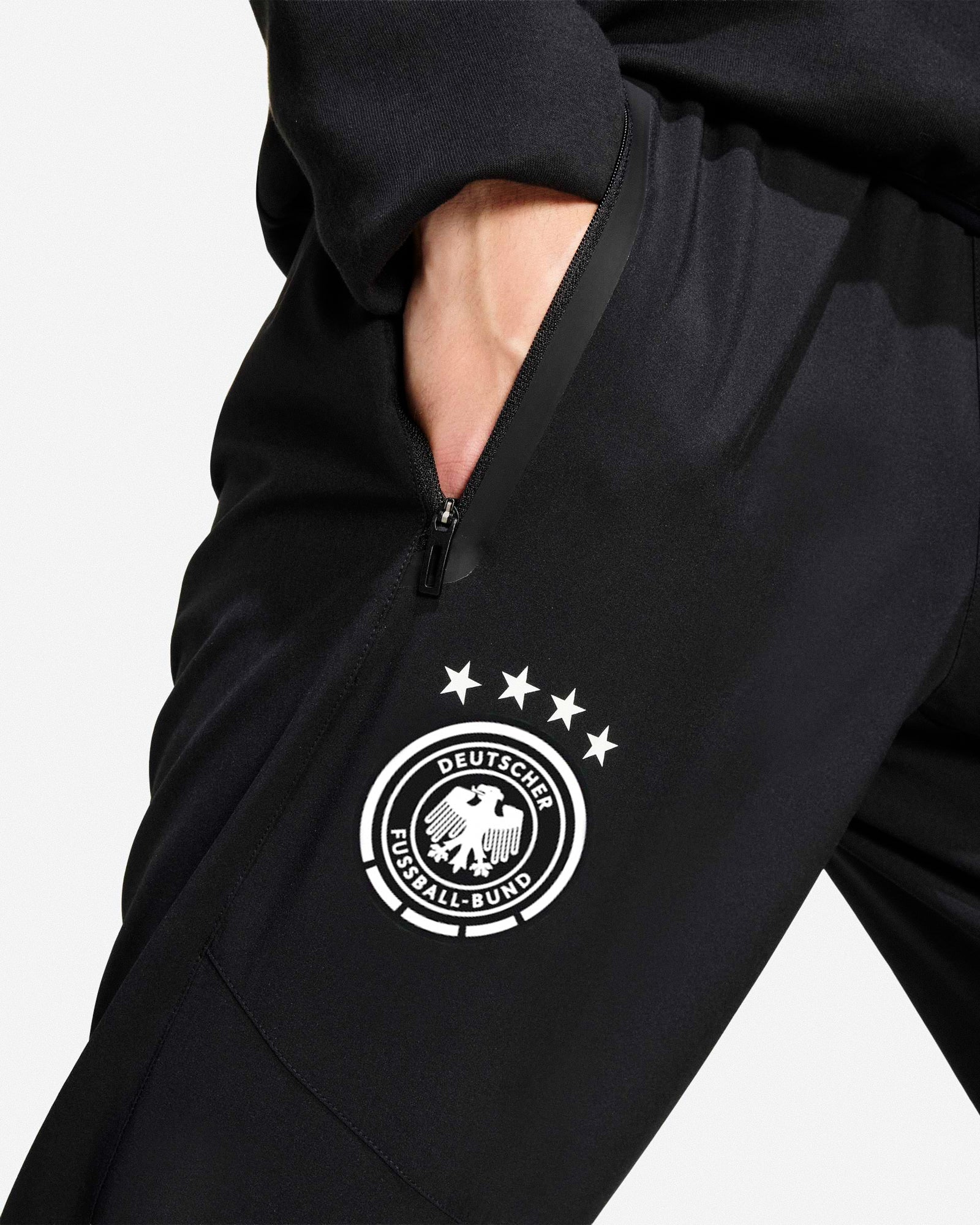 adidas DFB Germany Tiro Travel Pant Black Sweat & Track Pants JZ9327 On Model Back View | Overkill