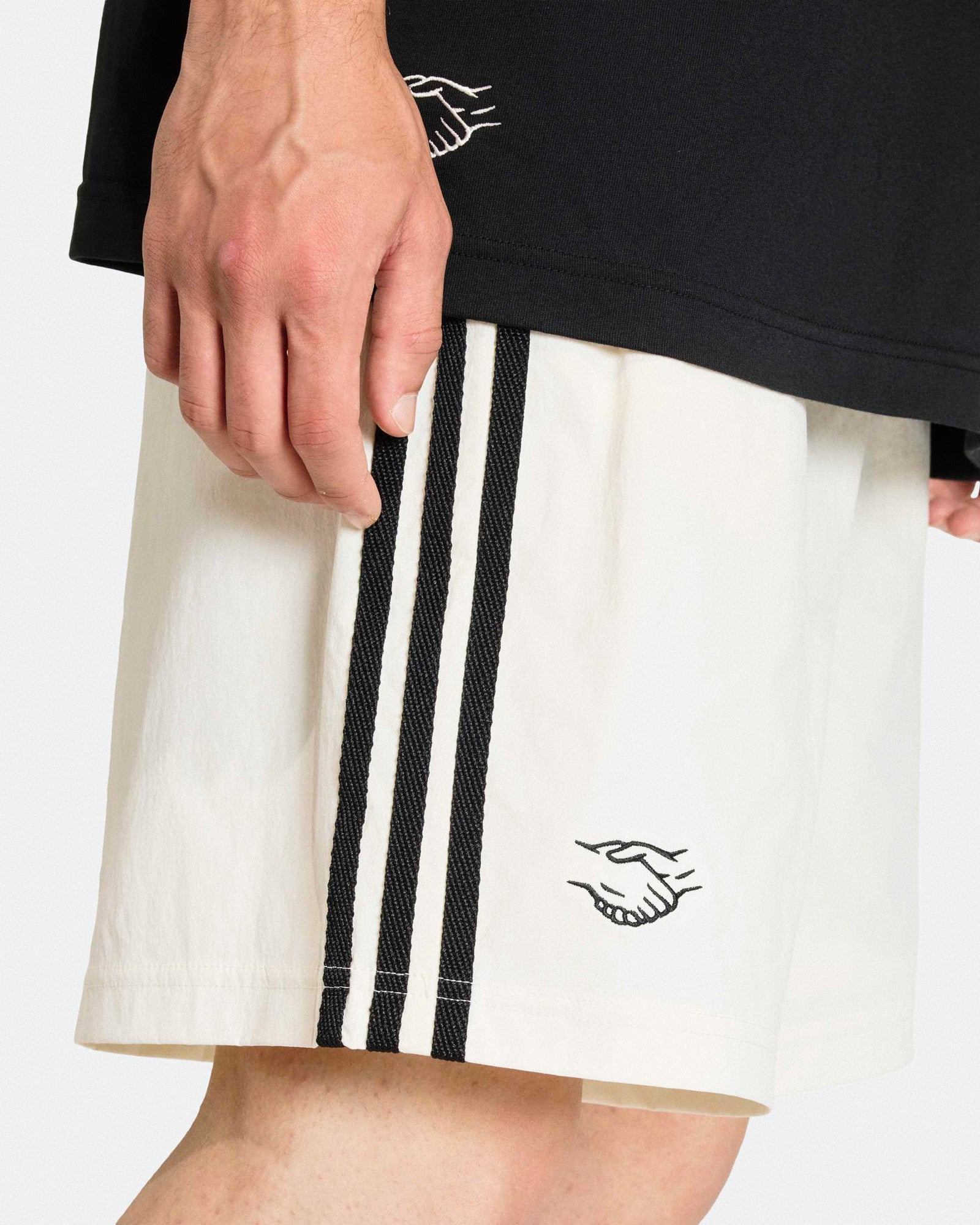 adidas Consortium Shorts Chalk White Shorts JY8355 On Model Back View | Overkill