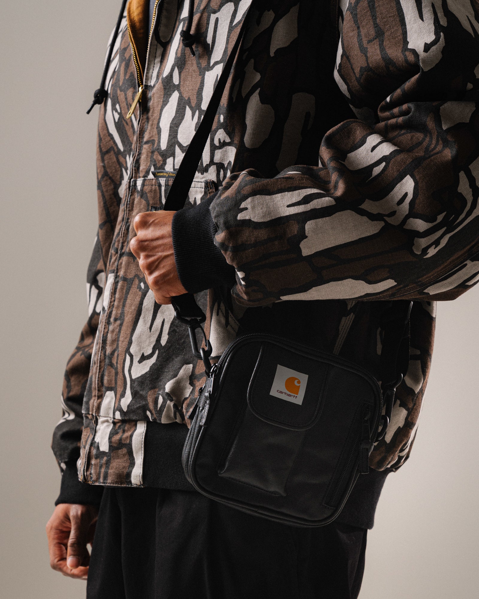 Carhartt WIP Dean Essentials Bag Black Shoulder & Cross Body Bags I035354.89.XX.06 On Model View 1 | Overkill