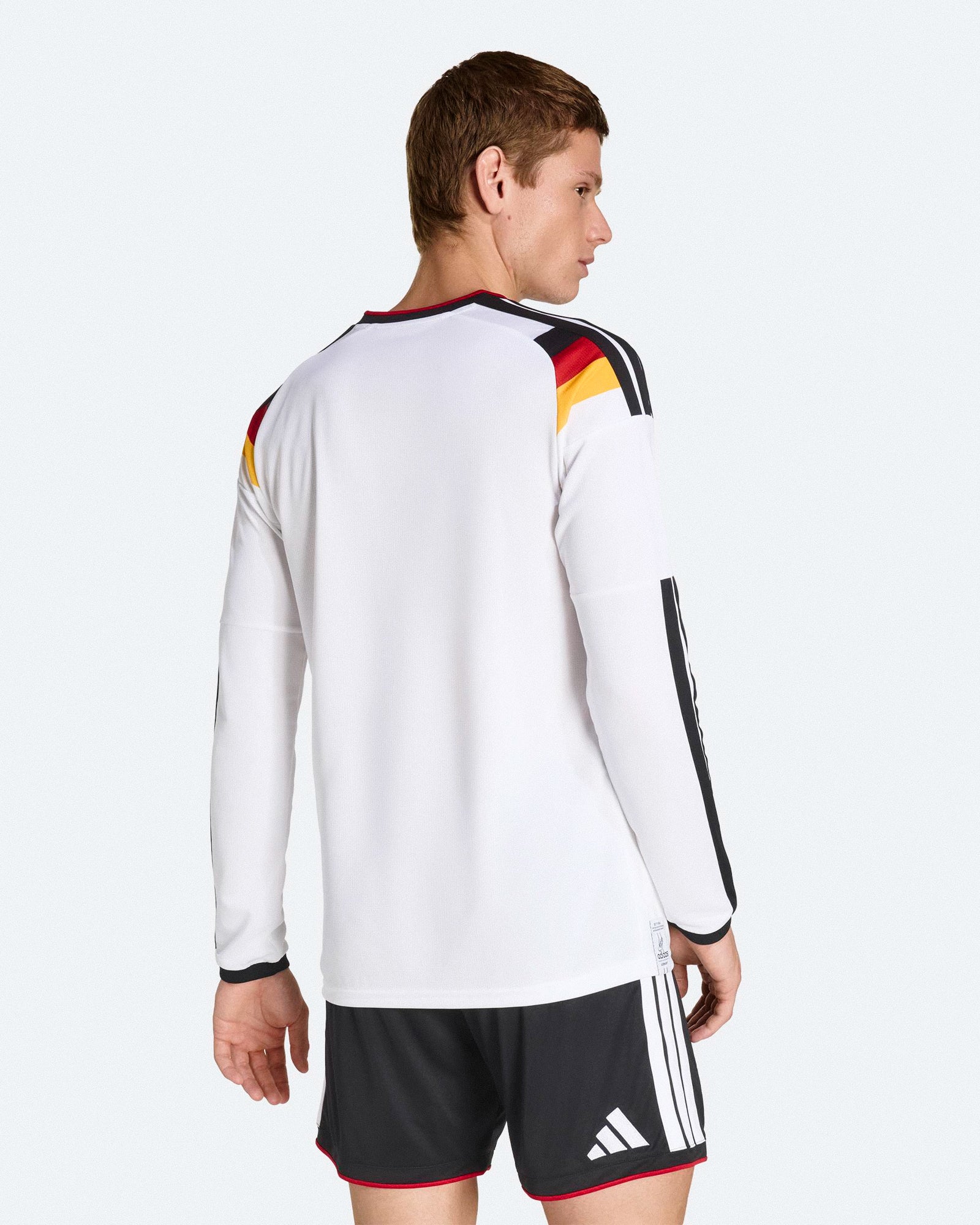 adidas DFB Germany LS Home Jersey White Longsleeves JM1380 On Model Back View | Overkill