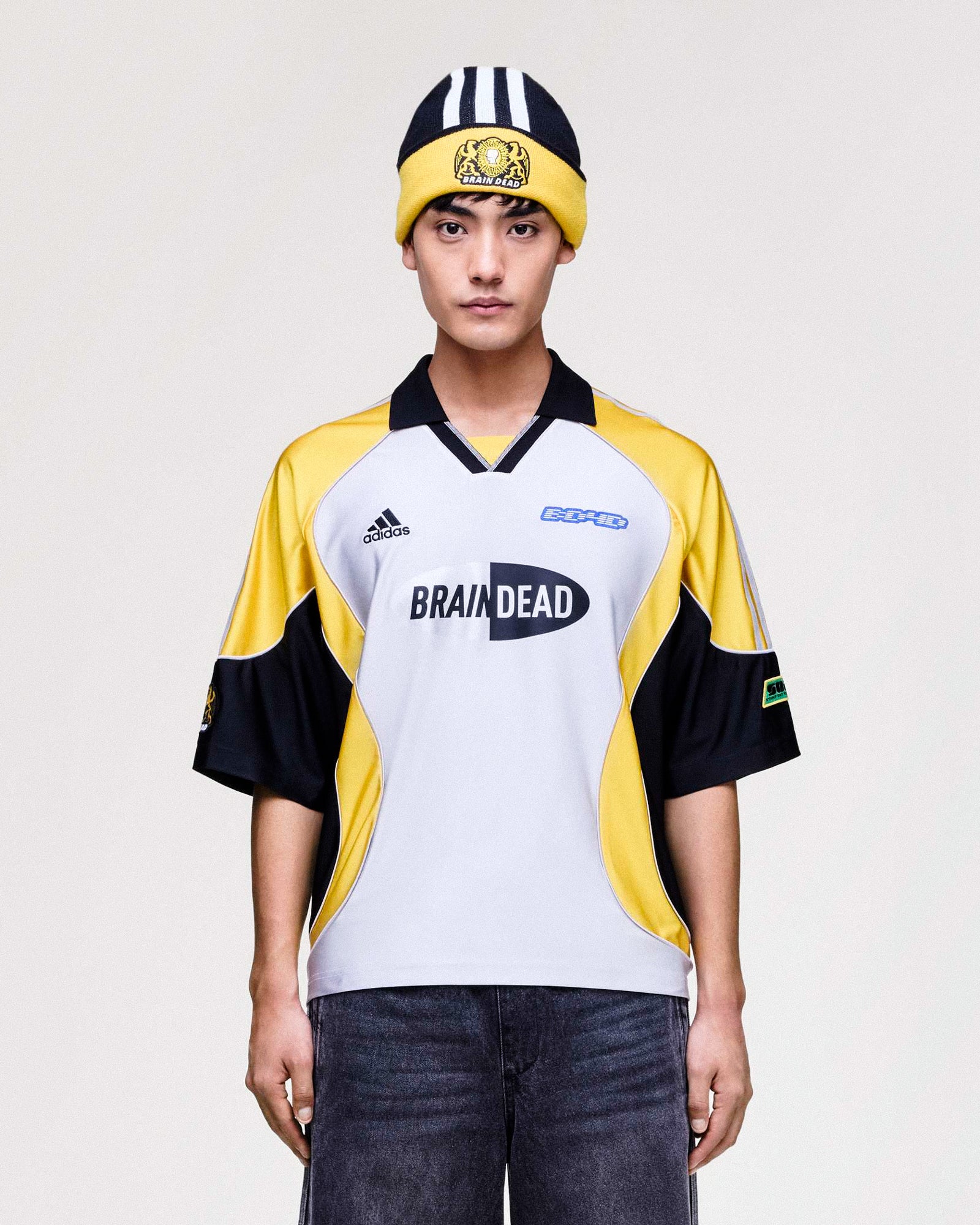 adidas FB Jersey Silver Metallic T-Shirts JY7960 On Model Front View | Overkill