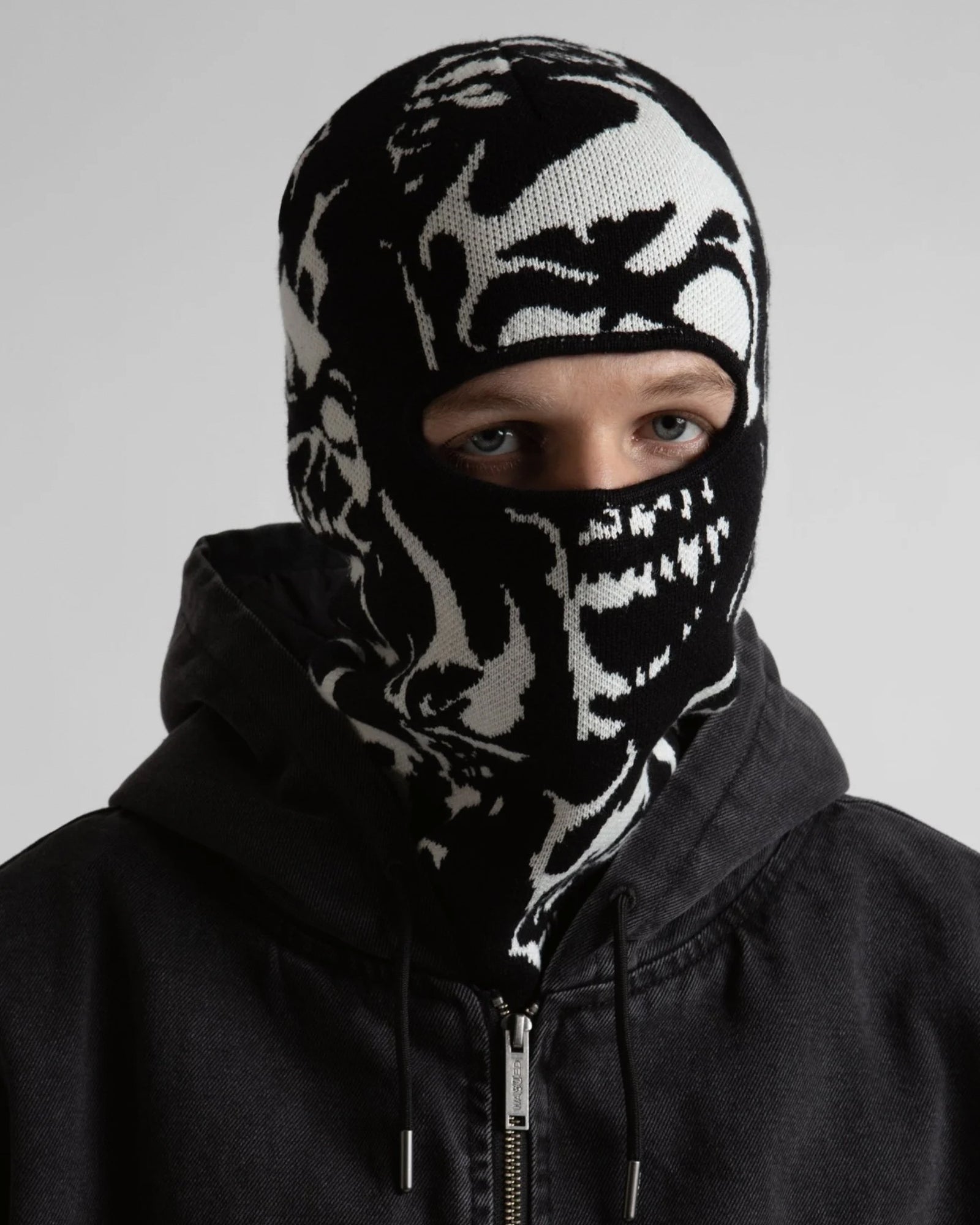 Wasted Paris Skull Balaclava Black Balaclavas 175561 On Model View 1 | Overkill