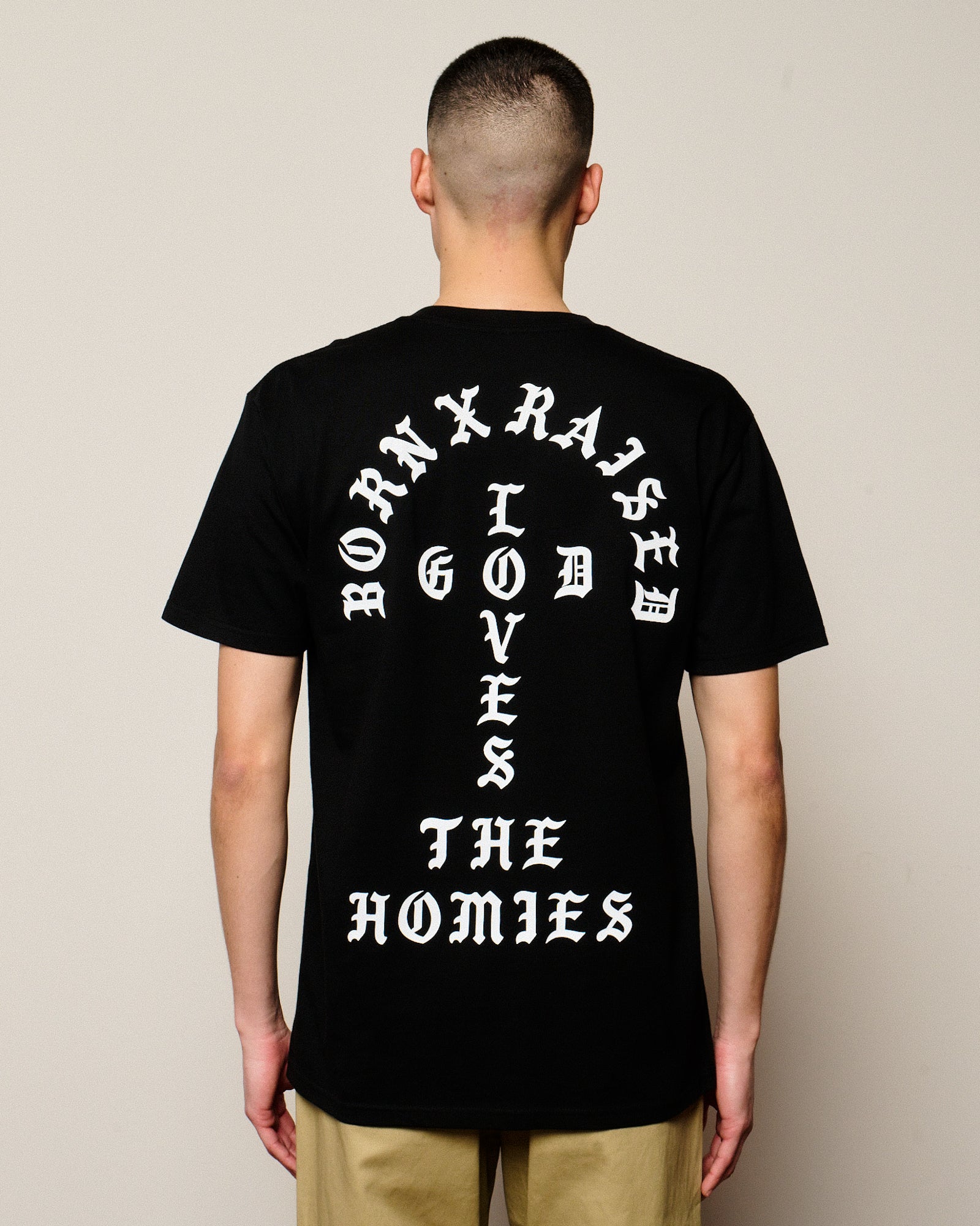Born x Raised Unconditional Love Tee Black T-Shirts B0001UNCON-BLK On Model Back View | Overkill