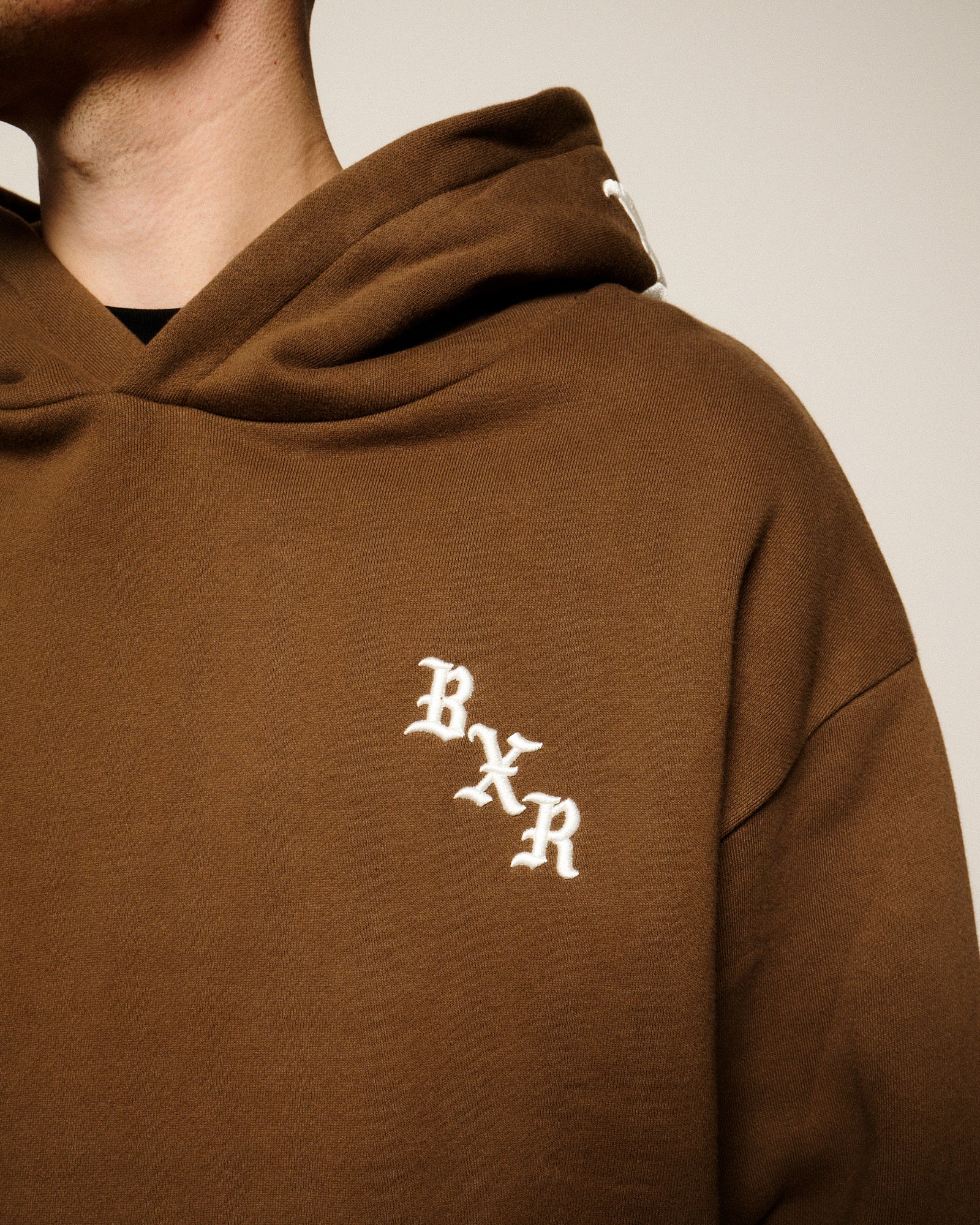 Born x Raised Embroidered Hoodie Walnut W / Cream Hoodies B0005EMBR2-WLCR Style Inspiration | Overkill