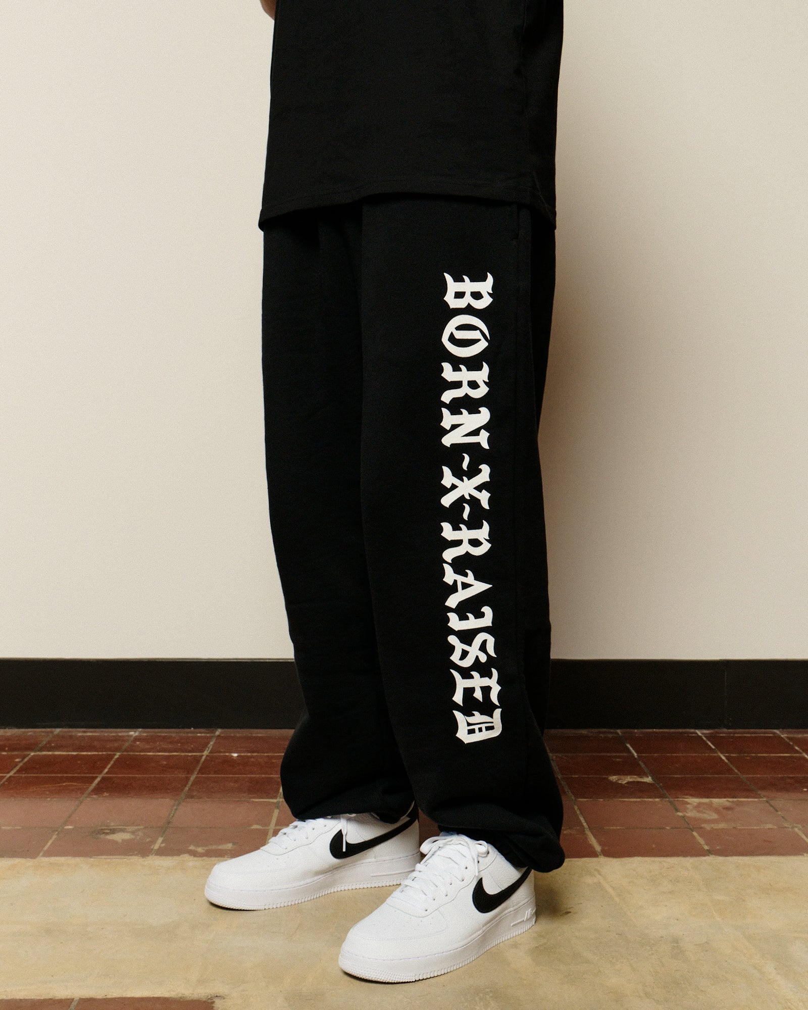 Born x Raised BXR Standard Sweatpants Black Sweat & Track Pants B2004BXRST-BLK On Model Back View | Overkill