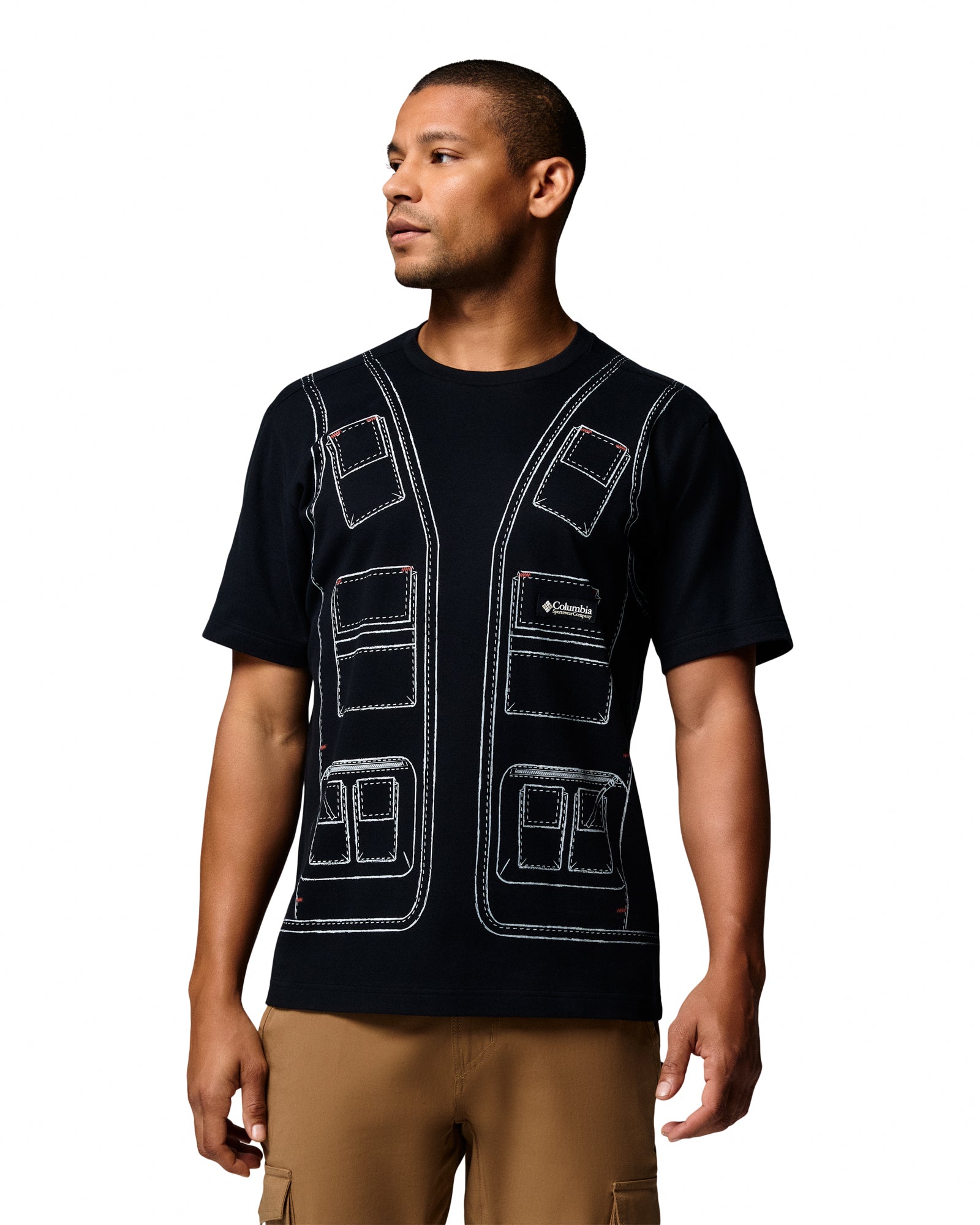 Columbia CSC1938™ V1 Short Sleeve Tee Black T-Shirts XM0095-010 On Model Front View | Overkill