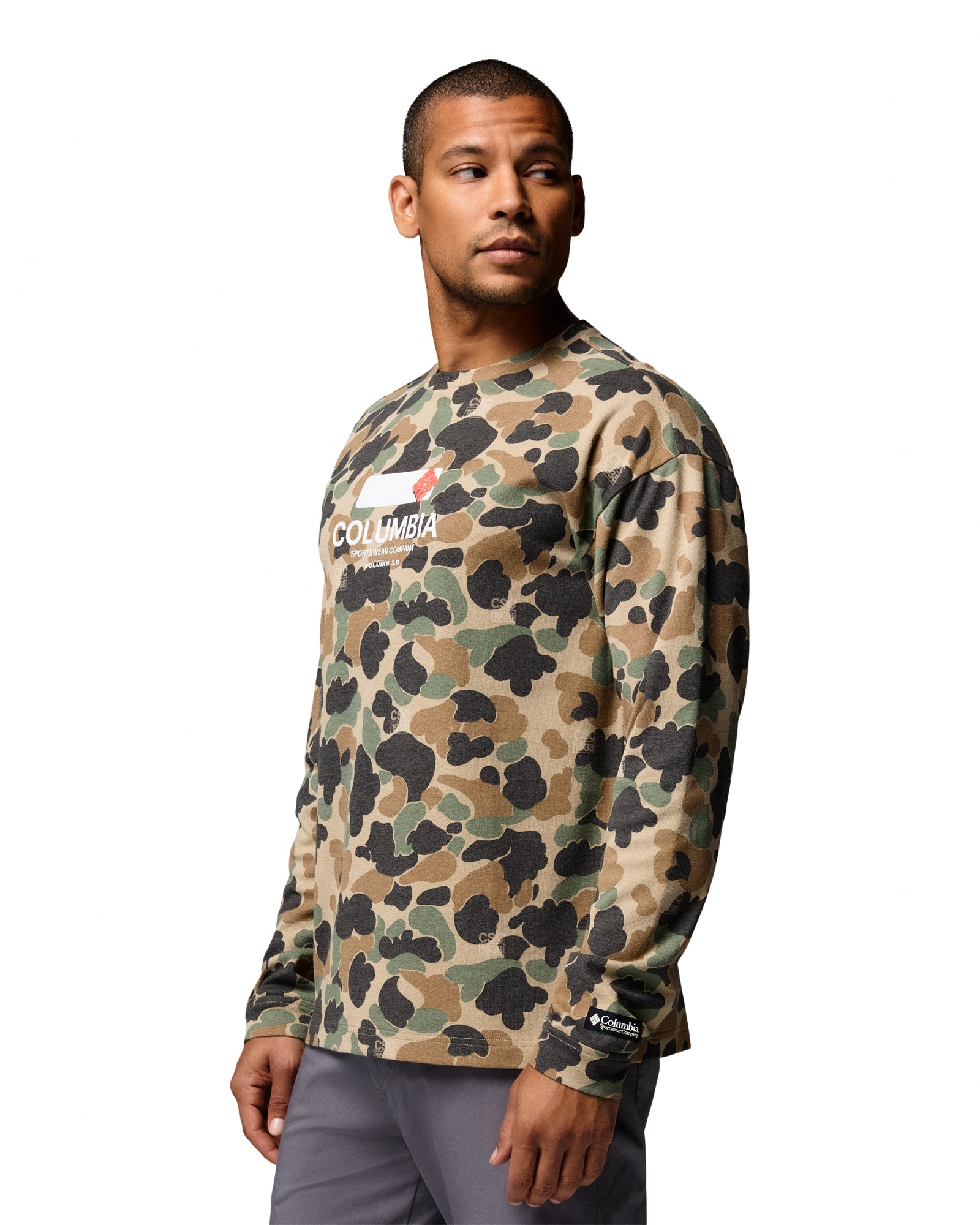 Columbia CSC1938™ V1 Printed Long Sleeve Tee British Tan Duck Camo Longsleeves XM9621-265 Style Inspiration | Overkill