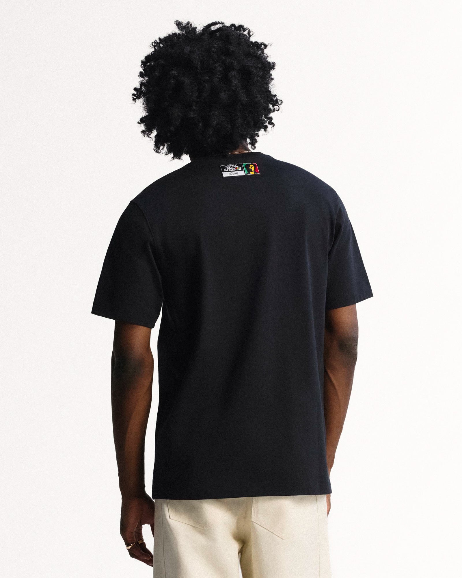 adidas Bob Marley OG Tee Black T-Shirts KD2417 On Model Back View | Overkill