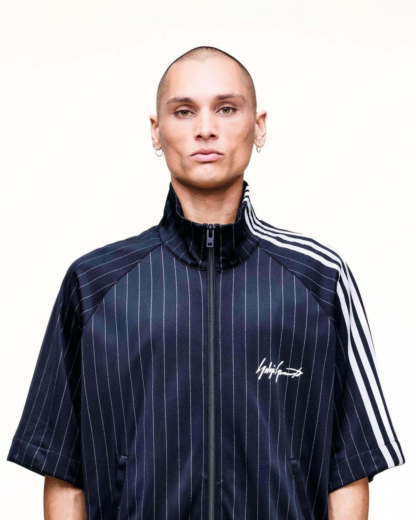 Y-3 Basketball Track Top Black Track Jackets KQ9719 On Model Front View | Overkill