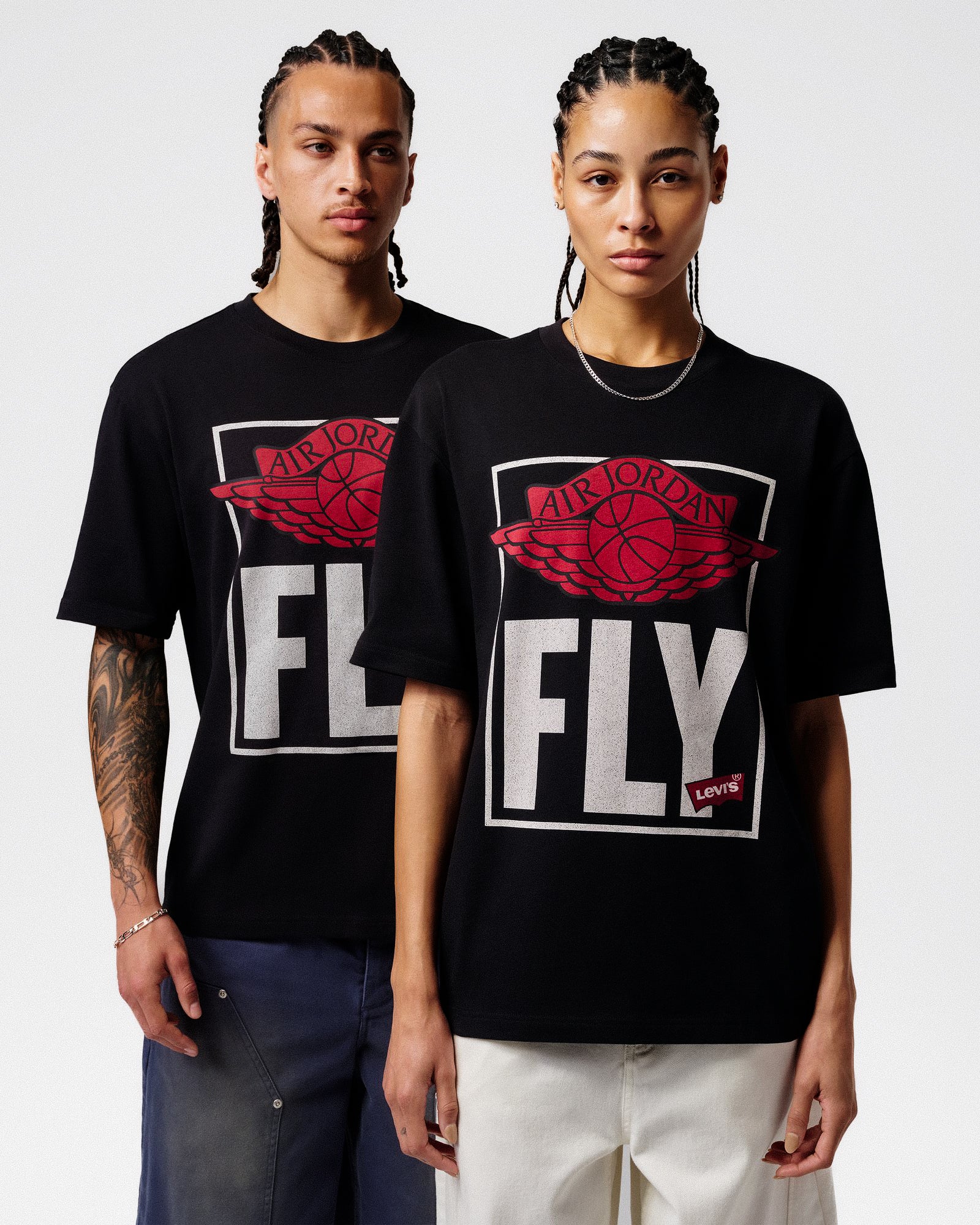 Levis x Jordan SS Tee Black T-Shirts IM6728 010 On Model Front View | Overkill