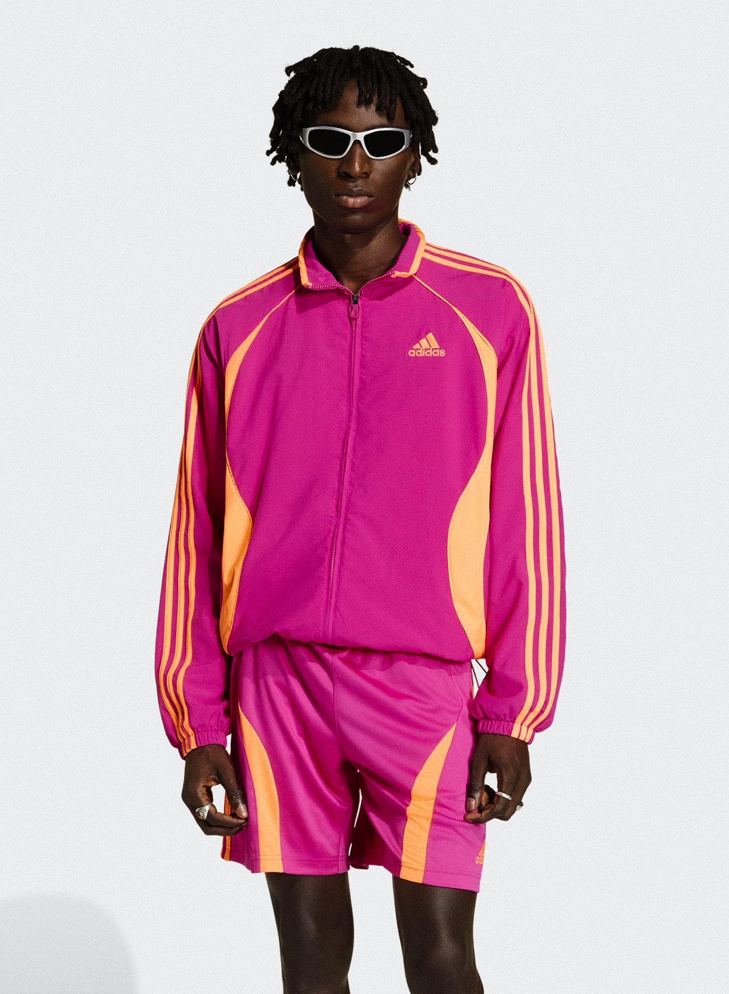 adidas Teamgeist Track Top Real Magenta Track Jackets KD5861 On Model Front View | Overkill
